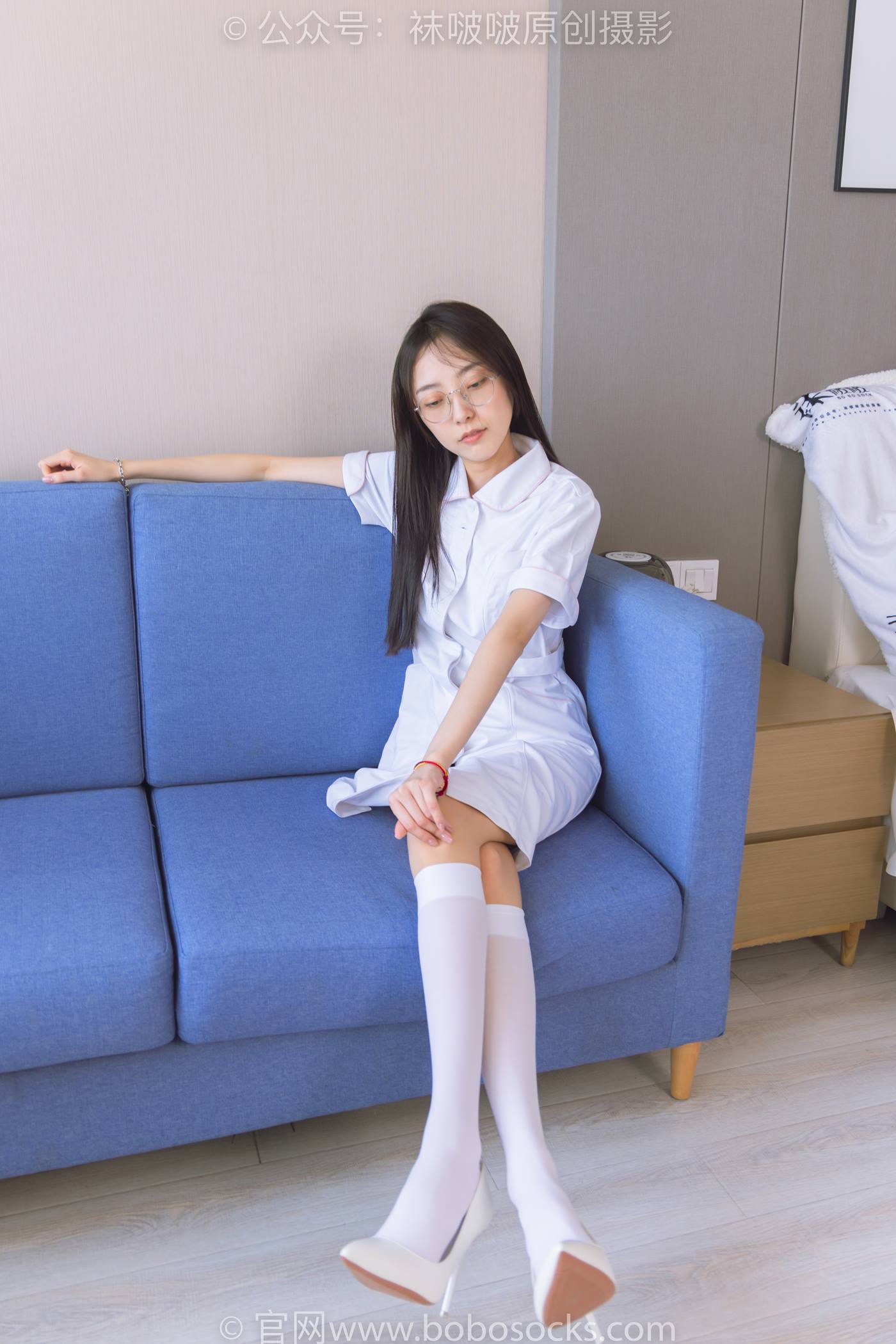 图片[22]-[BoBoSocks袜啵啵] NO.196 稚予-高跟鞋、白丝小腿袜、肉丝、护士装（花絮版）[139P] – 速更版-美库