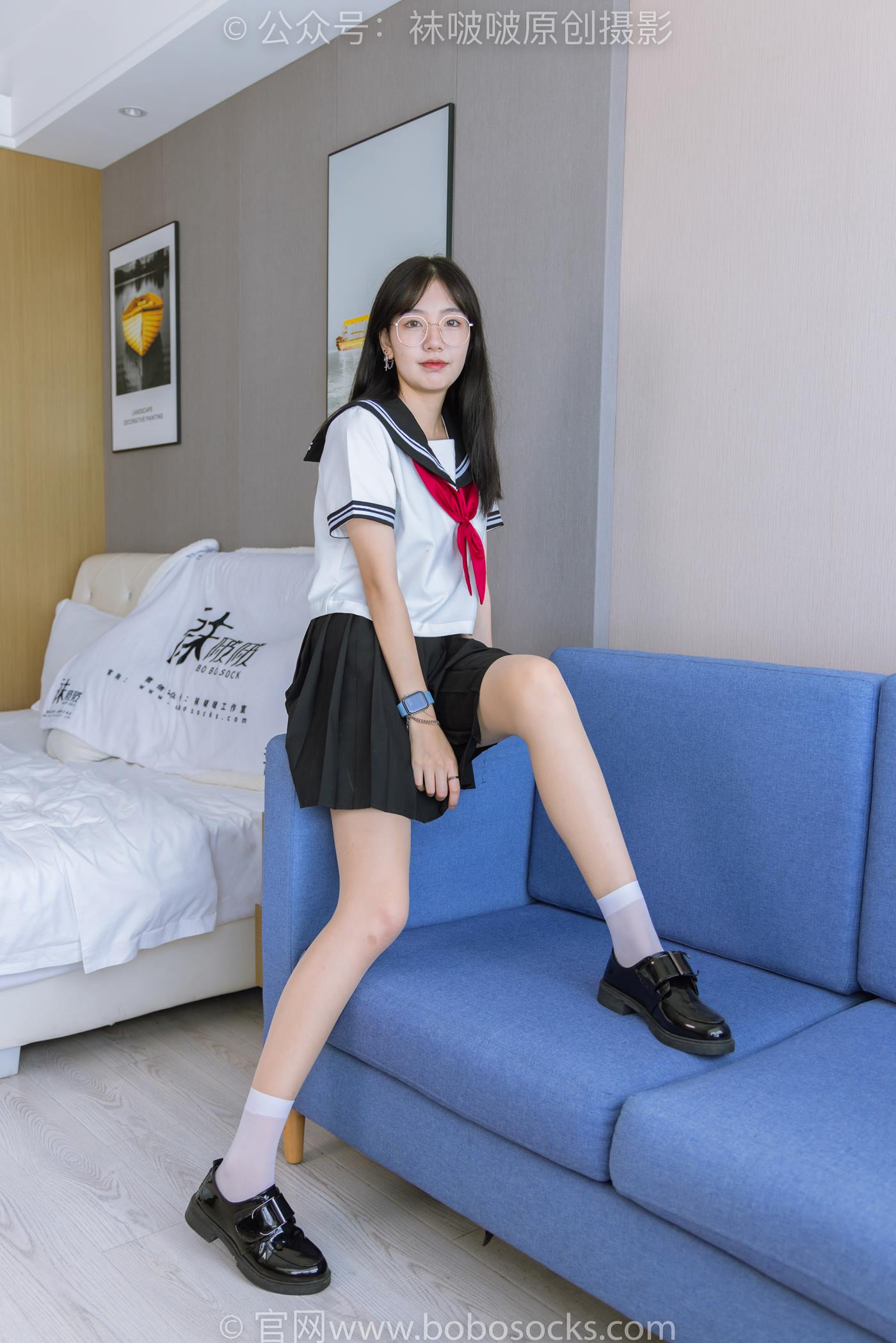 图片[19]-[BoBoSocks袜啵啵]NO.197 小甜豆-皮鞋、短白丝、肉丝、jk制服[139P] – 速更版-美库