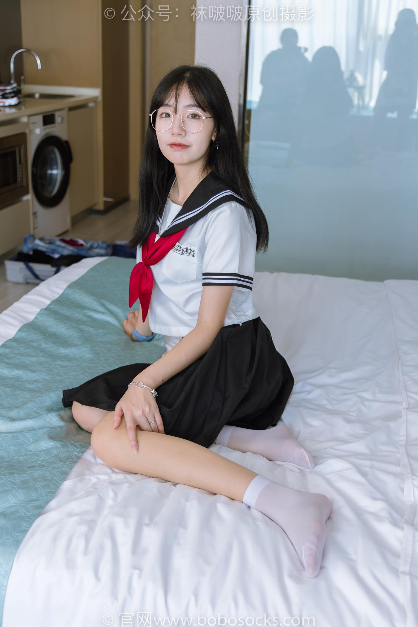 图片[49]-[BoBoSocks袜啵啵]NO.197 小甜豆-皮鞋、短白丝、肉丝、jk制服[139P] – 速更版-美库