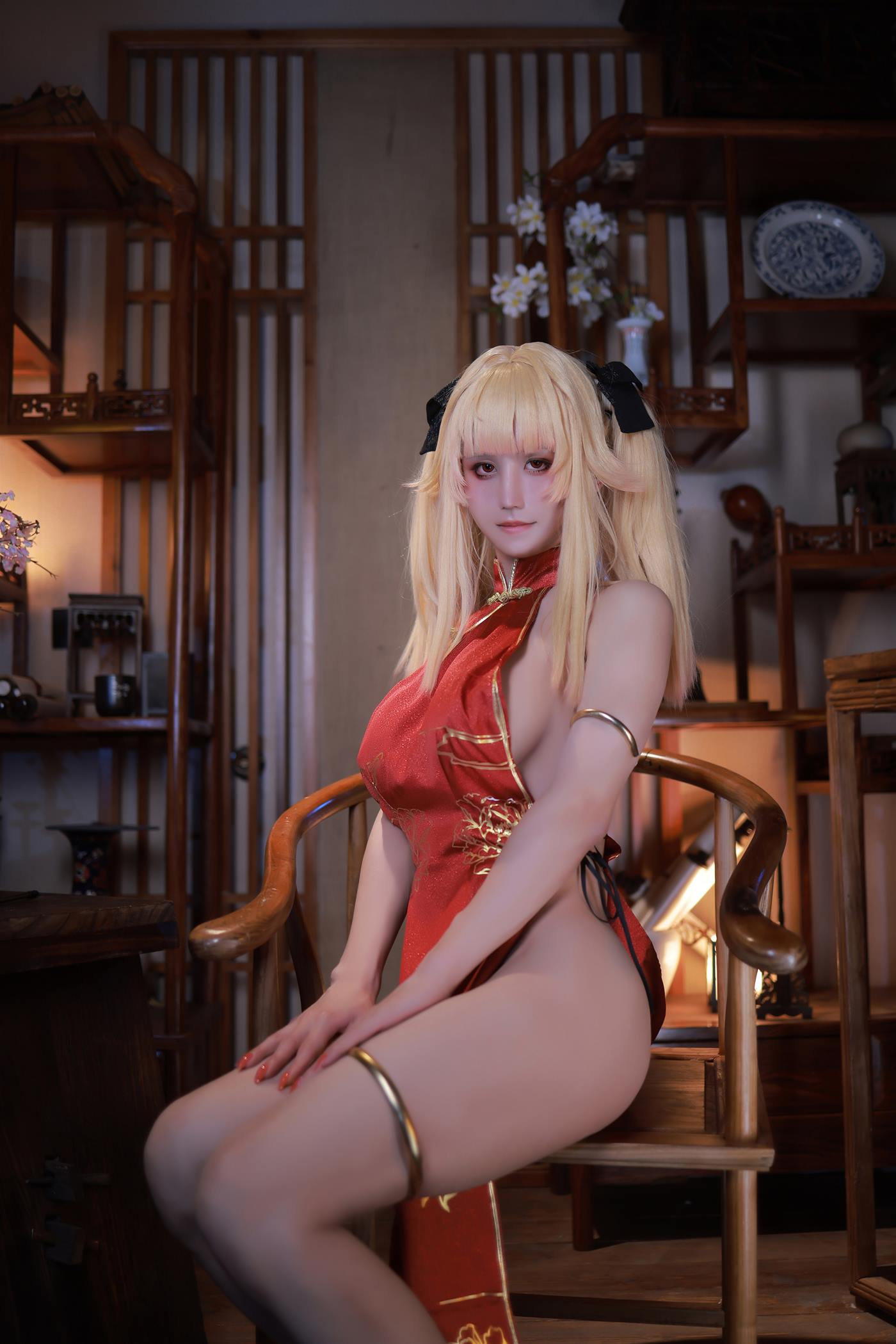 图片[17]-动漫博主桜满三时  萌姬联合 旗袍 [45P] – 速更版-美库