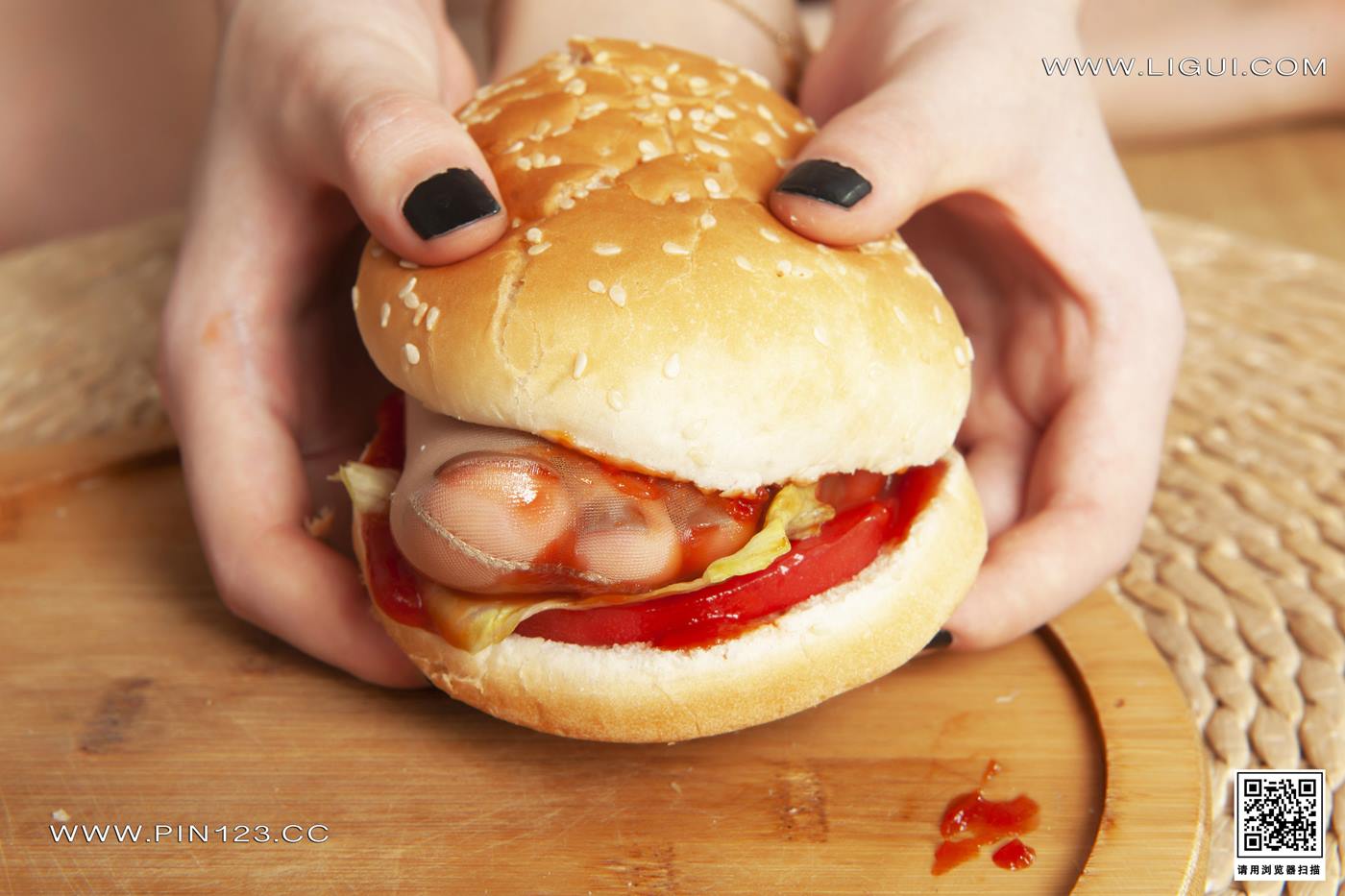 图片[57]-[Ligui丽柜]2023.04.24 肉丝汉堡 橙子[66P] – 速更版-美库