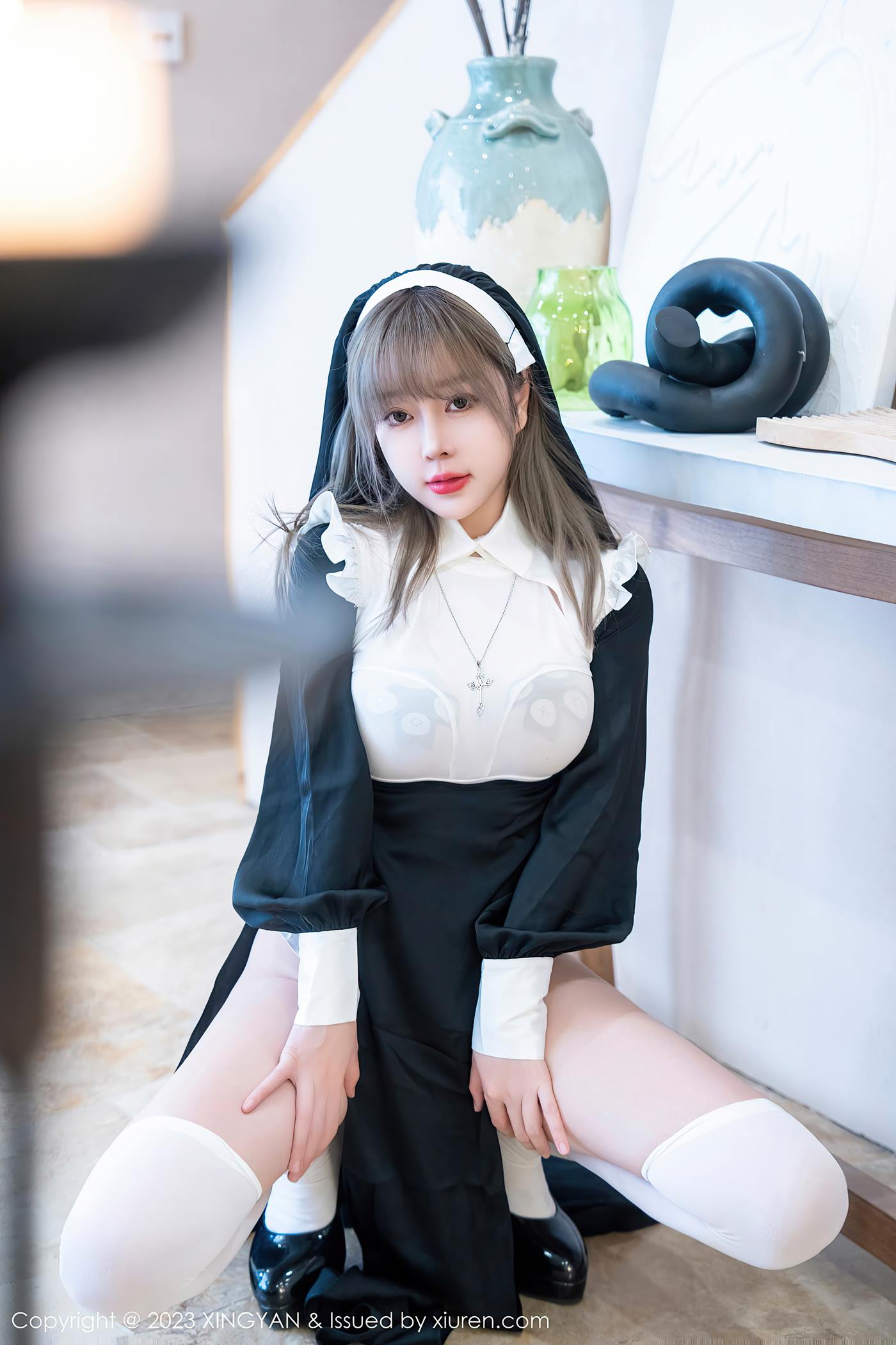 图片[22]-[XINGYAN星颜社] 2023.03.24 VOL.187 王雨纯 修女服美臀[31P] – 速更版-美库