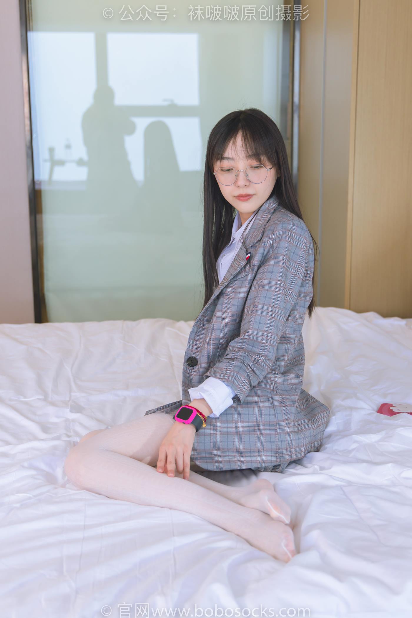 图片[11]-[BoBoSocks袜啵啵]NO.202 稚予-皮鞋、白色蕾丝丝袜、ol风[140P] – 速更版-美库