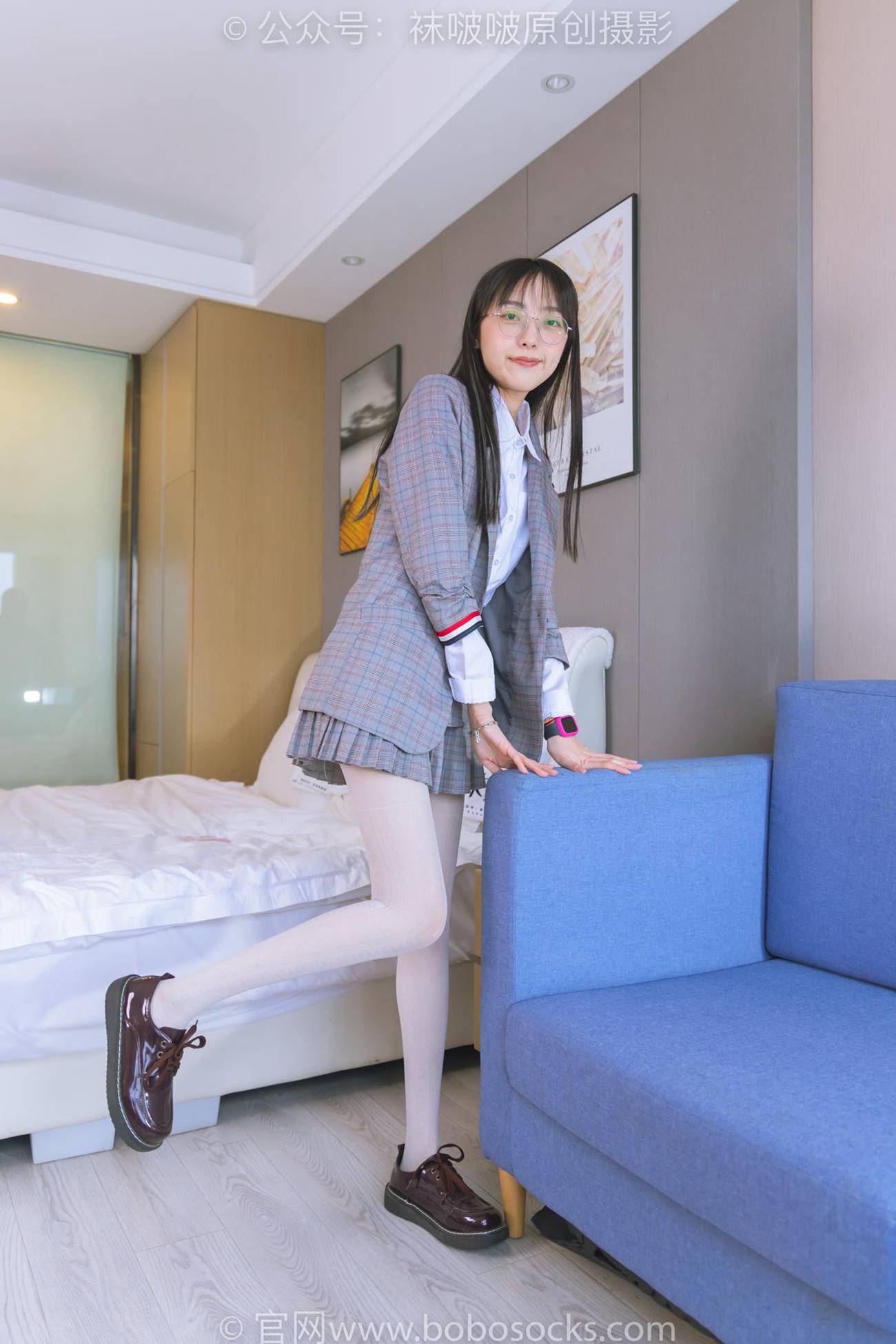 图片[13]-[BoBoSocks袜啵啵]NO.202 稚予-皮鞋、白色蕾丝丝袜、ol风[140P] – 速更版-美库