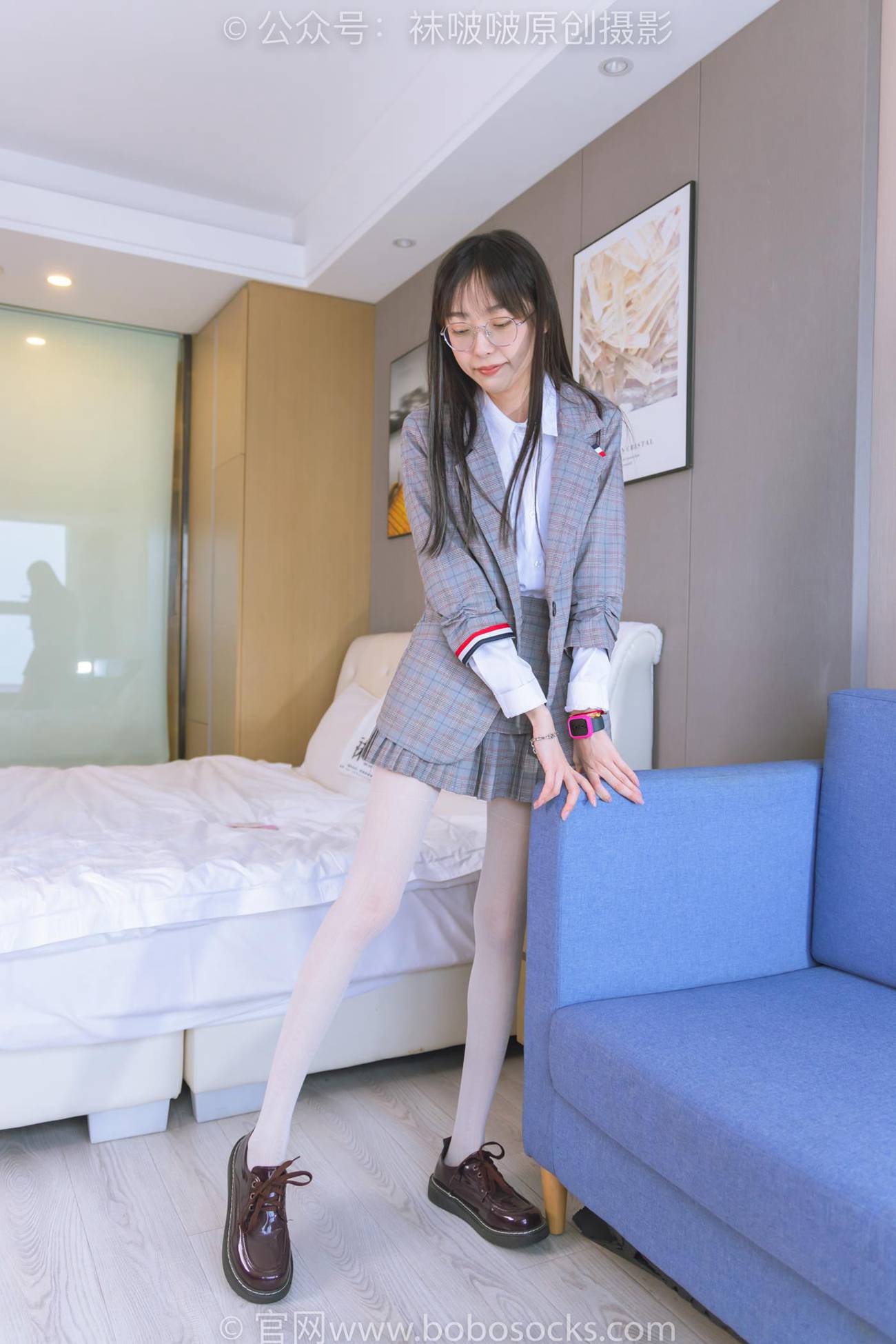 图片[14]-[BoBoSocks袜啵啵]NO.202 稚予-皮鞋、白色蕾丝丝袜、ol风[140P] – 速更版-美库