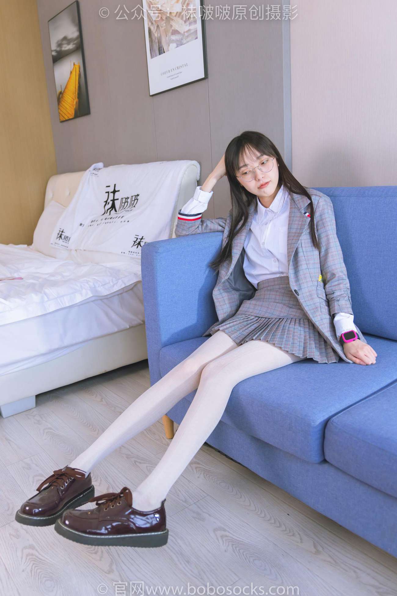 图片[22]-[BoBoSocks袜啵啵]NO.202 稚予-皮鞋、白色蕾丝丝袜、ol风[140P] – 速更版-美库