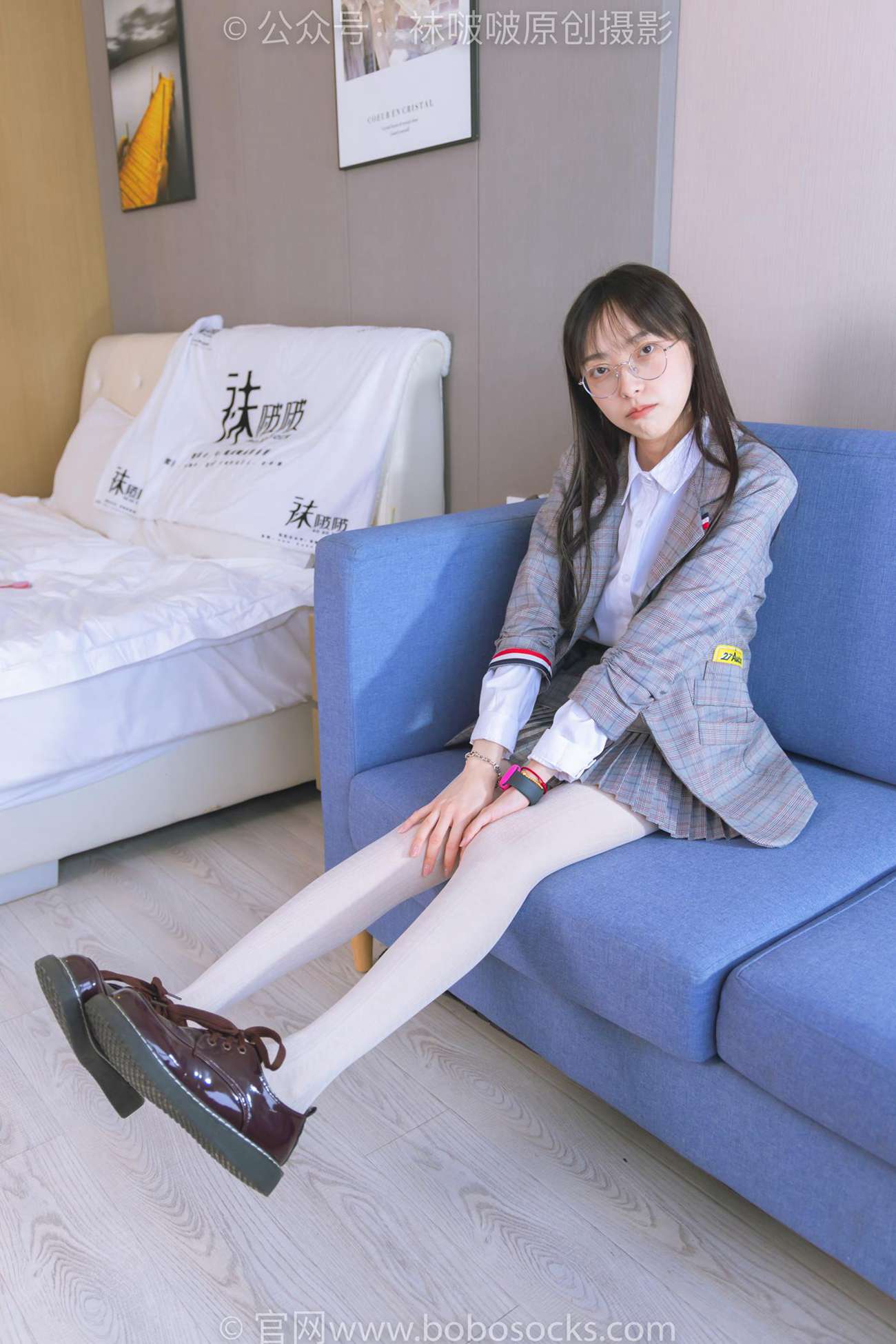 图片[23]-[BoBoSocks袜啵啵]NO.202 稚予-皮鞋、白色蕾丝丝袜、ol风[140P] – 速更版-美库