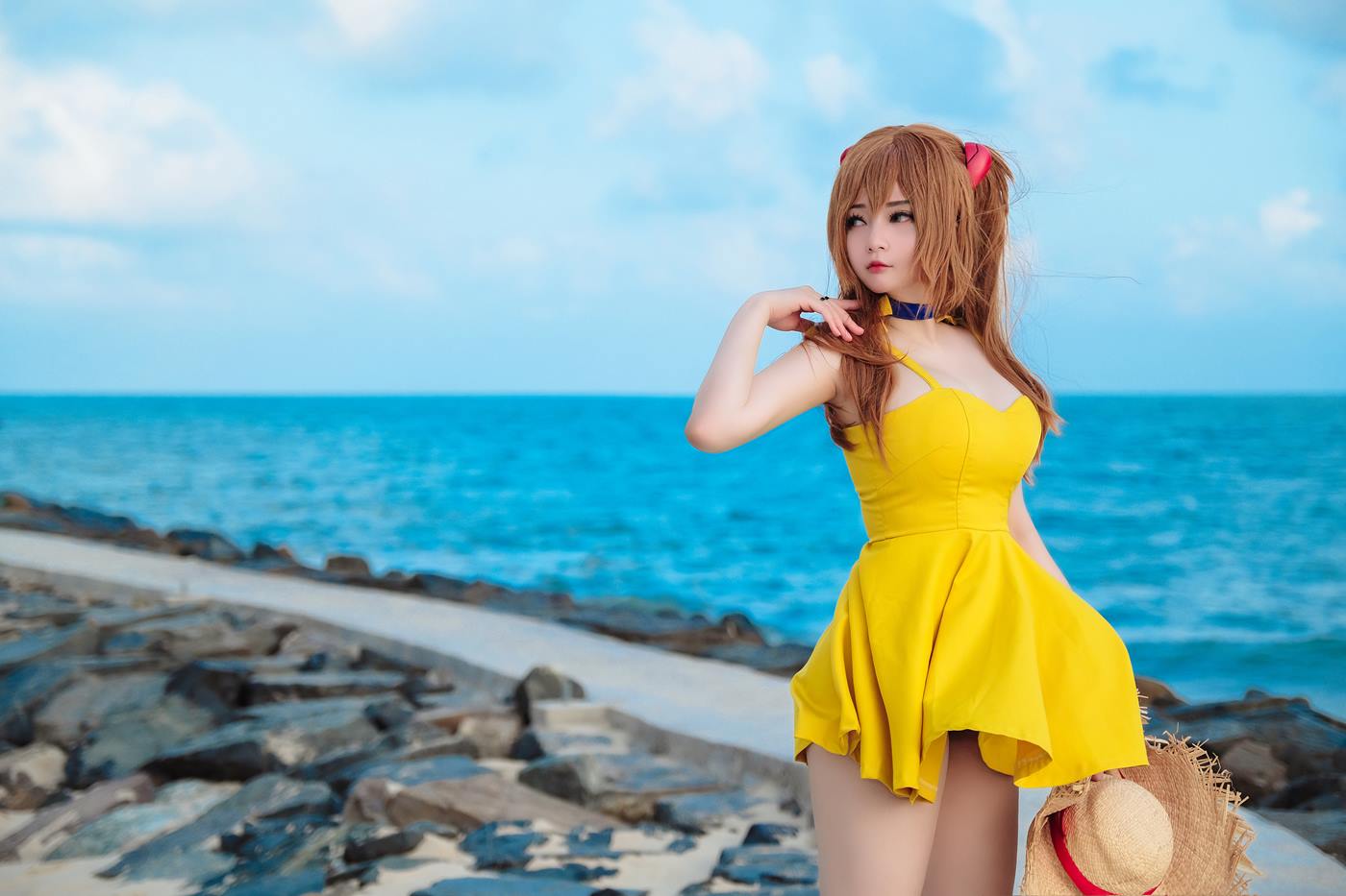 图片[24]-Potato Godzilla  – Asuka Yellow Dress[27P] – 速更版-美库