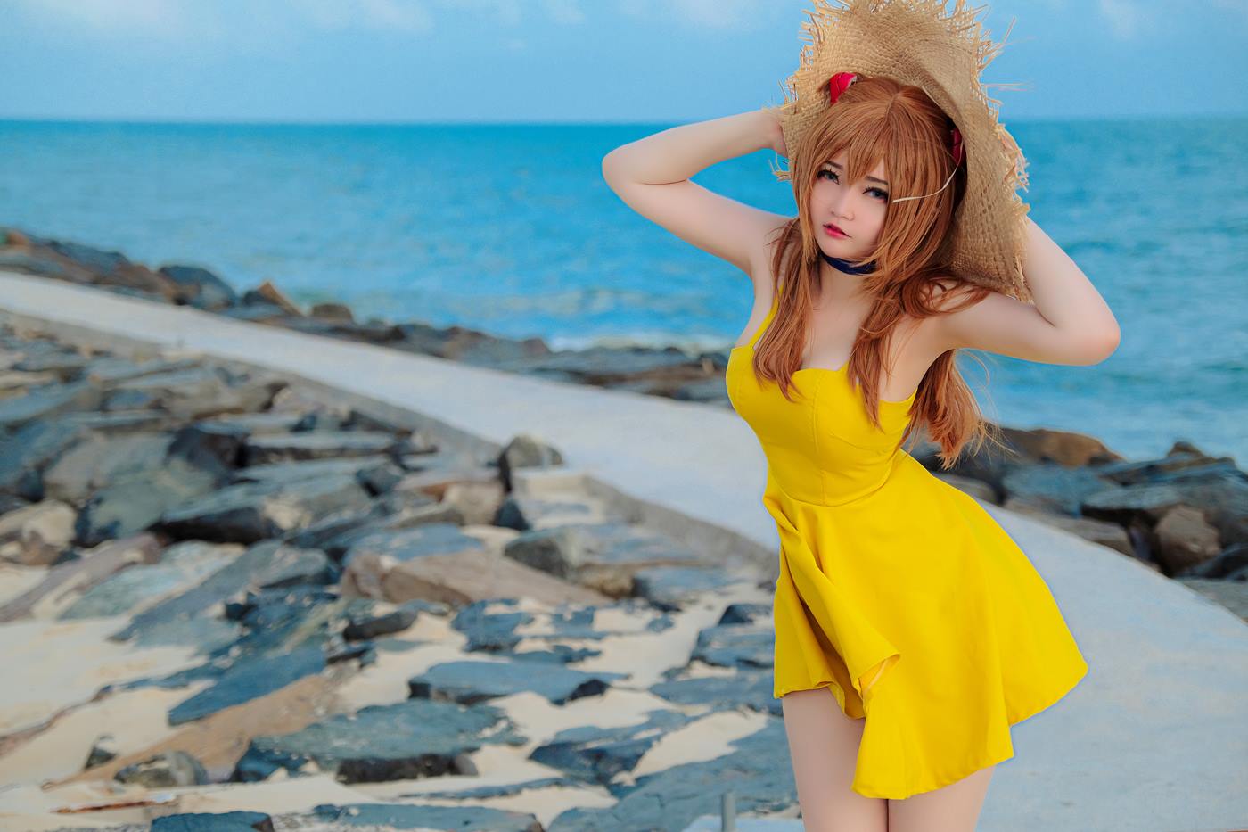 图片[25]-Potato Godzilla  – Asuka Yellow Dress[27P] – 速更版-美库