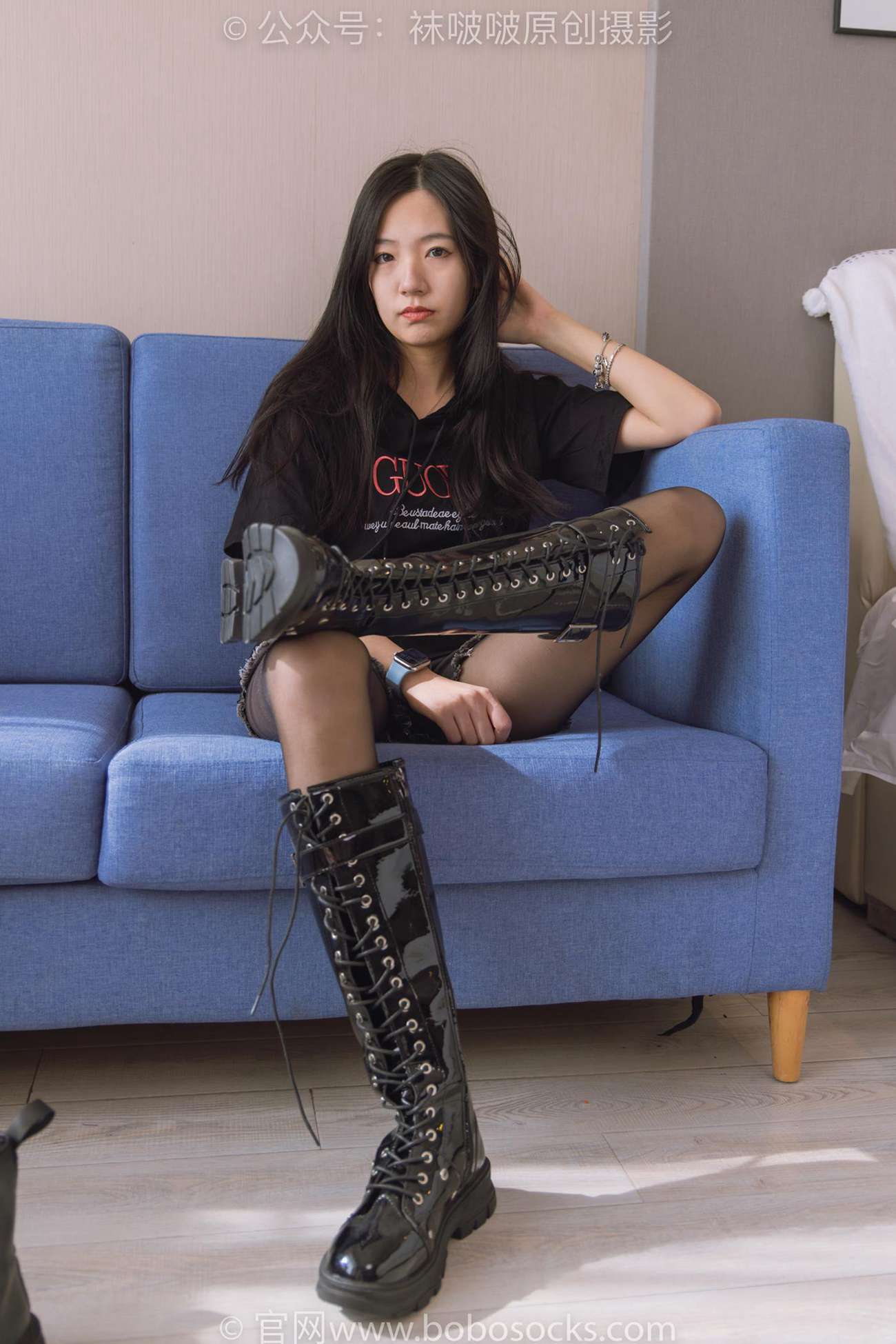 图片[51]-[BoBoSocks袜啵啵]NO.203 三双靴子、黑丝、网袜[144P] – 速更版-美库