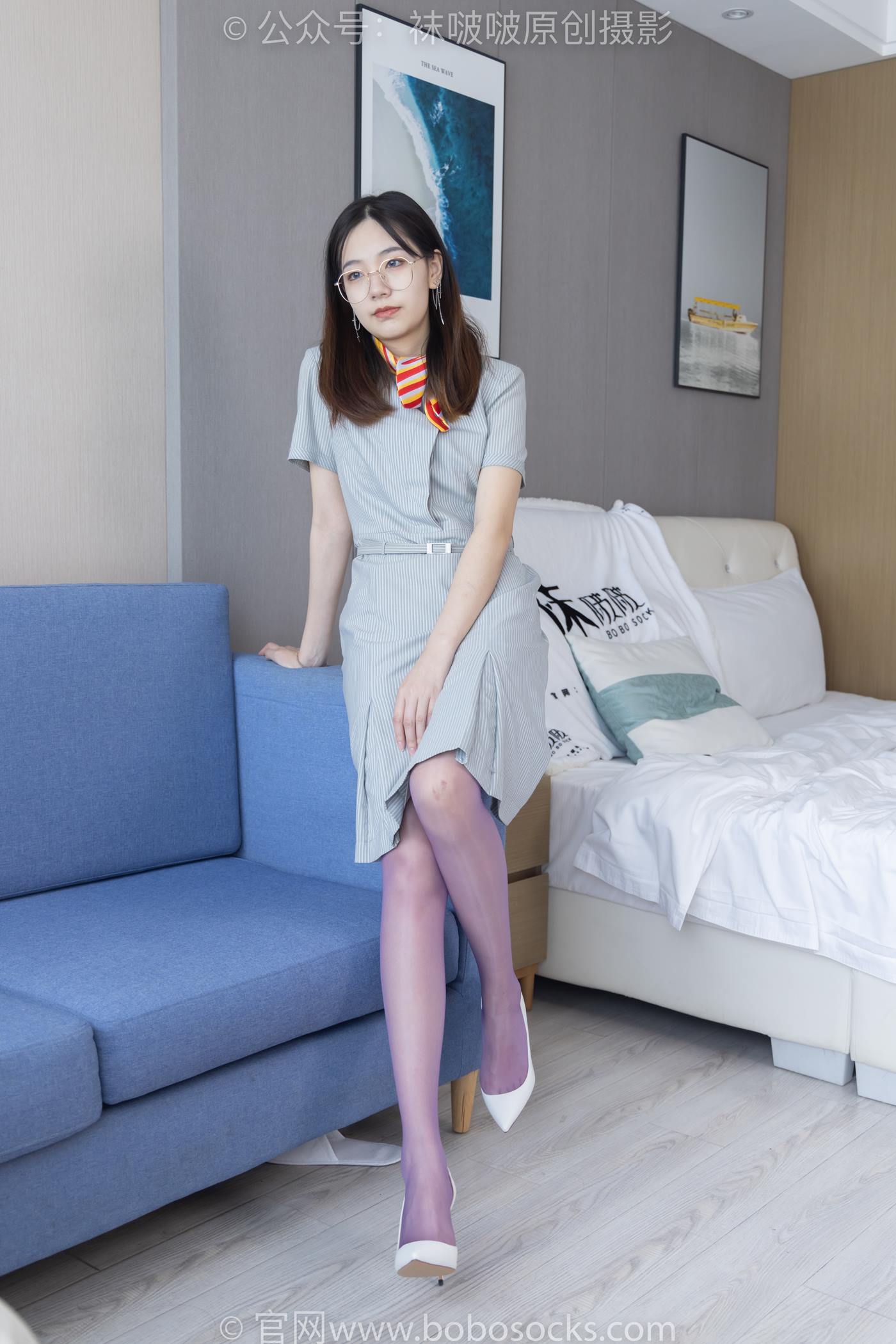 图片[33]-[BoBoSocks袜啵啵]NO.205 小甜豆-白色高跟鞋、紫色油亮丝袜[140P] – 速更版-美库