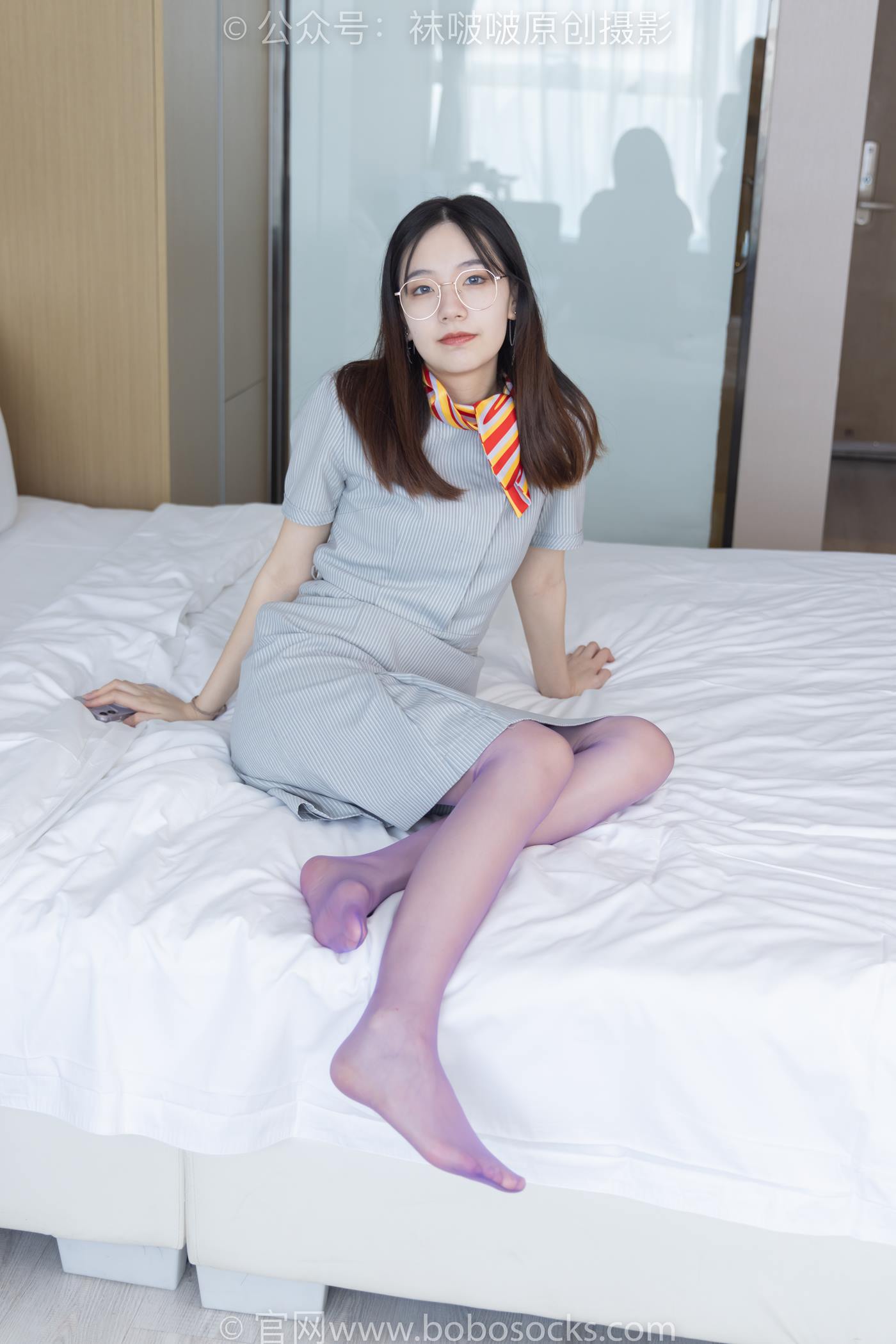 图片[61]-[BoBoSocks袜啵啵]NO.205 小甜豆-白色高跟鞋、紫色油亮丝袜[140P] – 速更版-美库