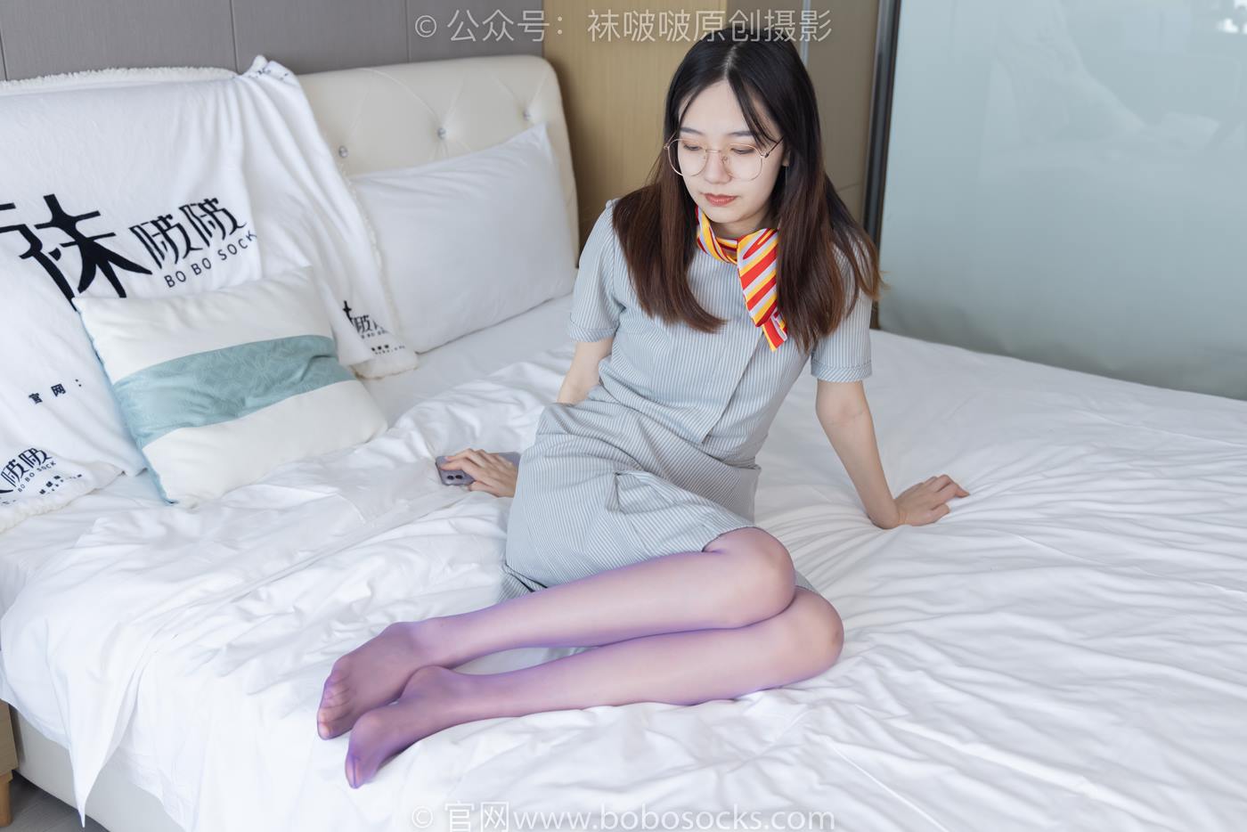 图片[62]-[BoBoSocks袜啵啵]NO.205 小甜豆-白色高跟鞋、紫色油亮丝袜[140P] – 速更版-美库