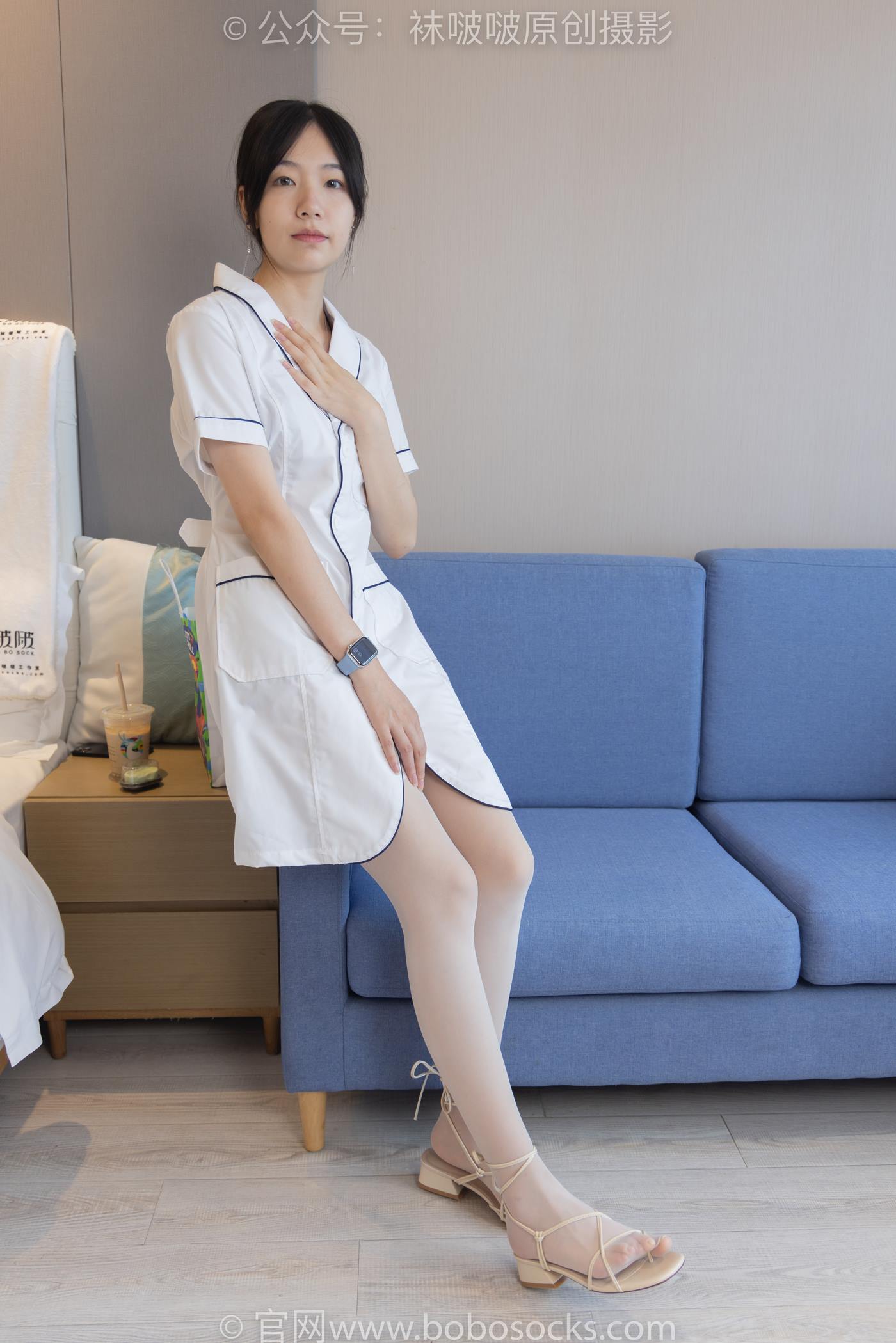 图片[24]-[BoBoSocks袜啵啵]NO.206 小甜豆-绑带凉鞋、白丝大腿袜、小护士服[142P] – 速更版-美库