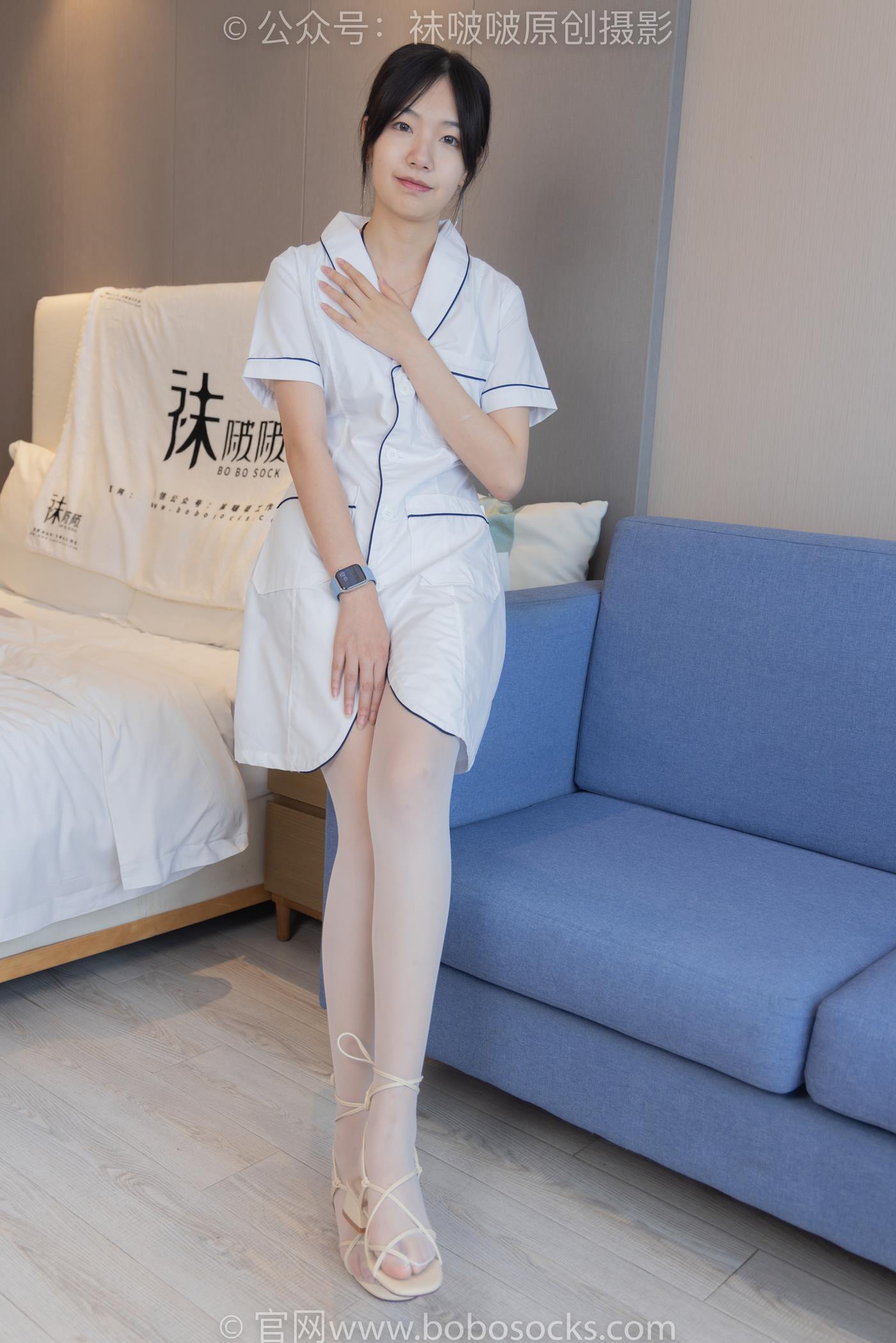 图片[28]-[BoBoSocks袜啵啵]NO.206 小甜豆-绑带凉鞋、白丝大腿袜、小护士服[142P] – 速更版-美库