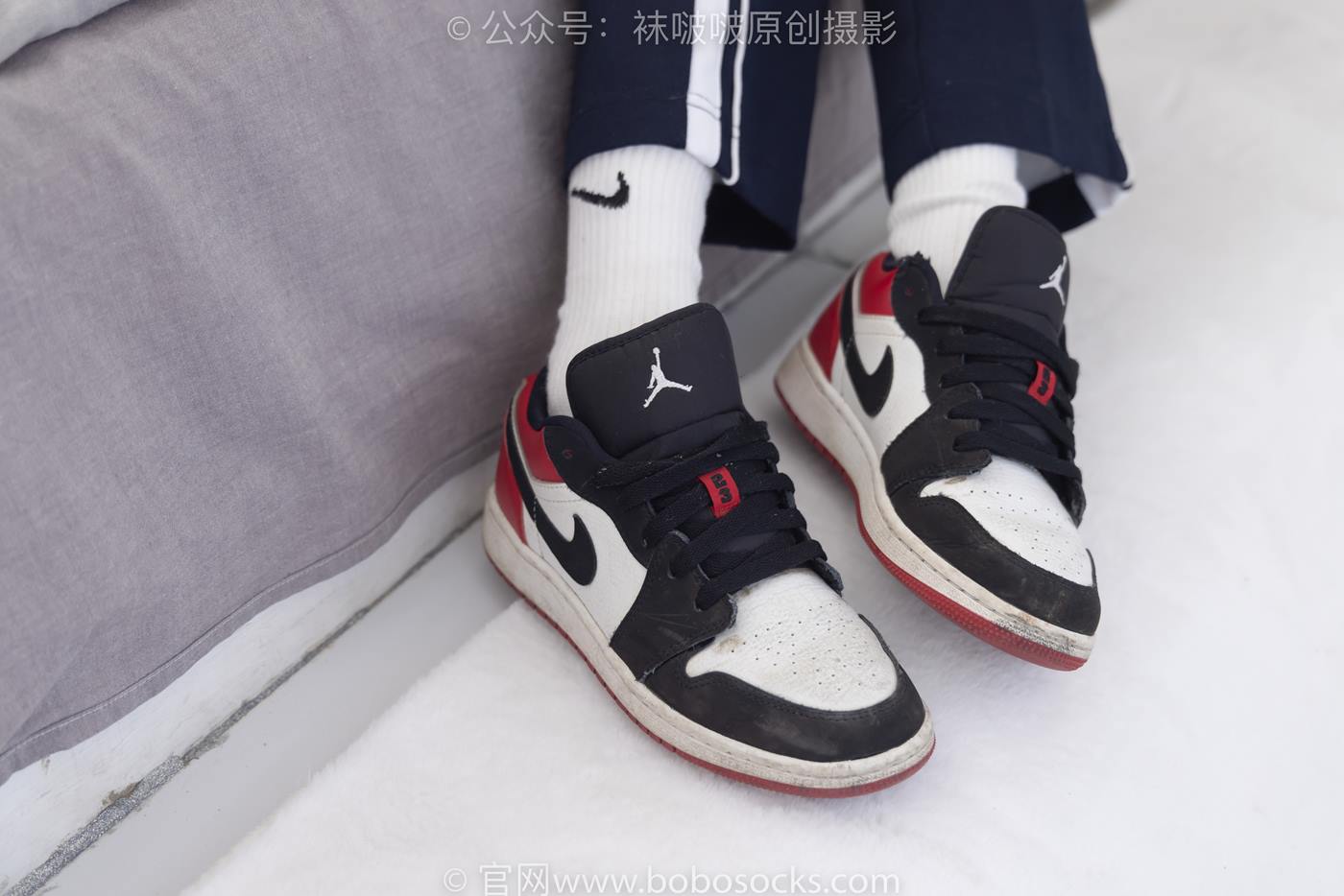 图片[32]-[BoBoSocks袜啵啵]NO.207 稚予-aj板鞋、白棉袜、油亮白丝、校服裤里丝[140P] – 速更版-美库