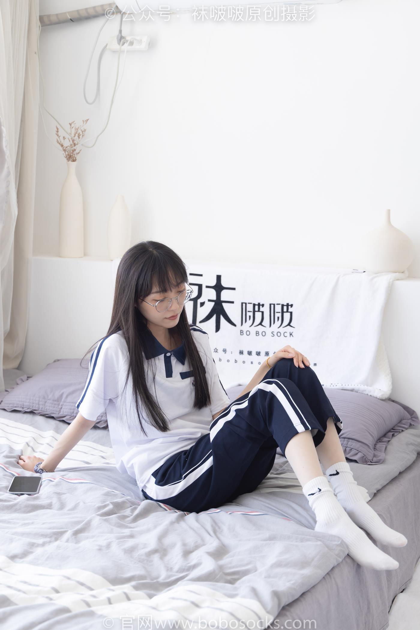 图片[48]-[BoBoSocks袜啵啵]NO.207 稚予-aj板鞋、白棉袜、油亮白丝、校服裤里丝[140P] – 速更版-美库