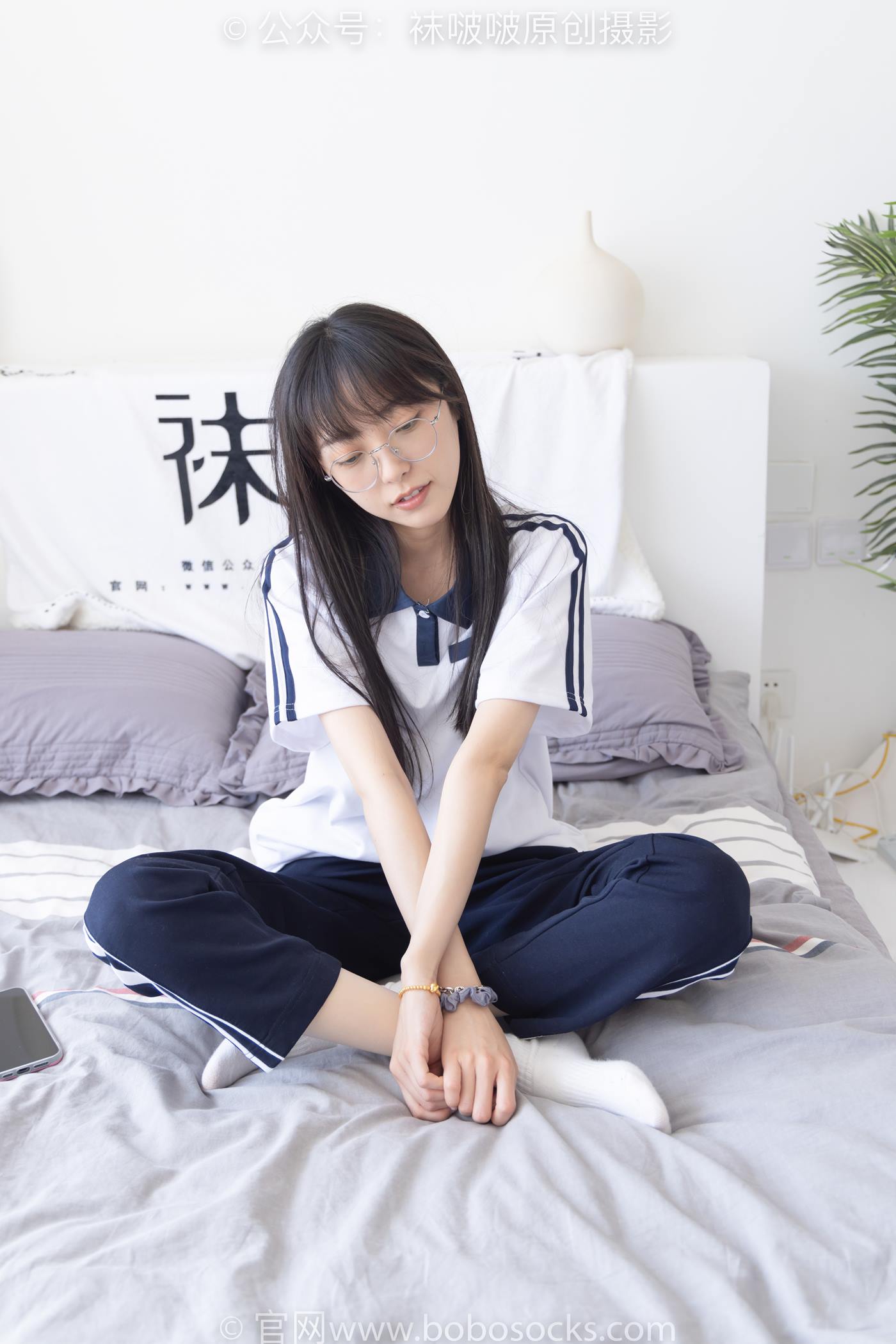 图片[59]-[BoBoSocks袜啵啵]NO.207 稚予-aj板鞋、白棉袜、油亮白丝、校服裤里丝[140P] – 速更版-美库