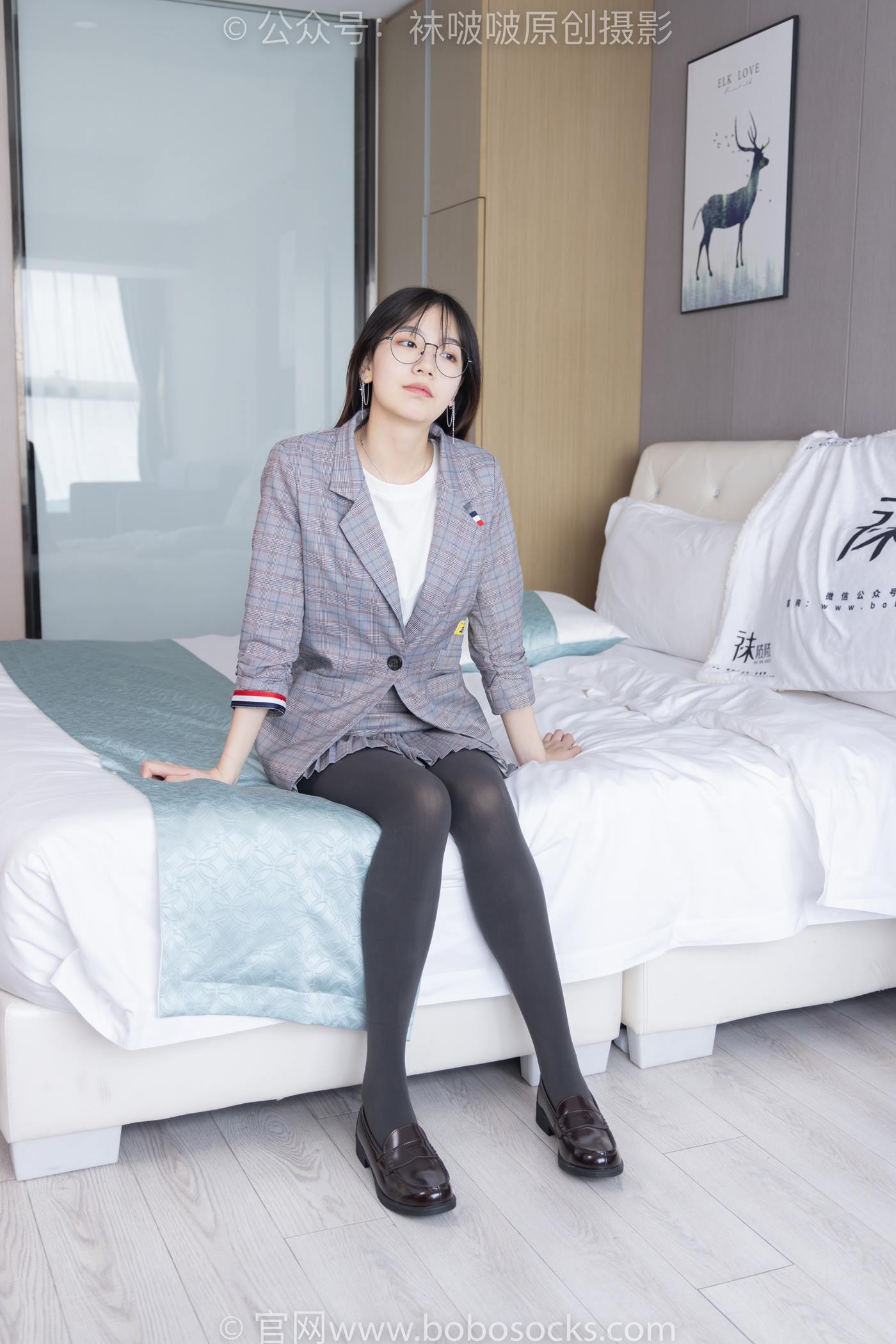 图片[11]-[BoBoSocks袜啵啵]NO.210 小甜豆-皮鞋、厚灰丝、ol装[140P] – 速更版-美库