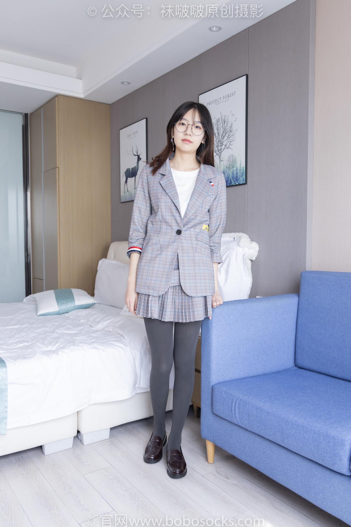 图片[17]-[BoBoSocks袜啵啵]NO.210 小甜豆-皮鞋、厚灰丝、ol装[140P] – 速更版-美库