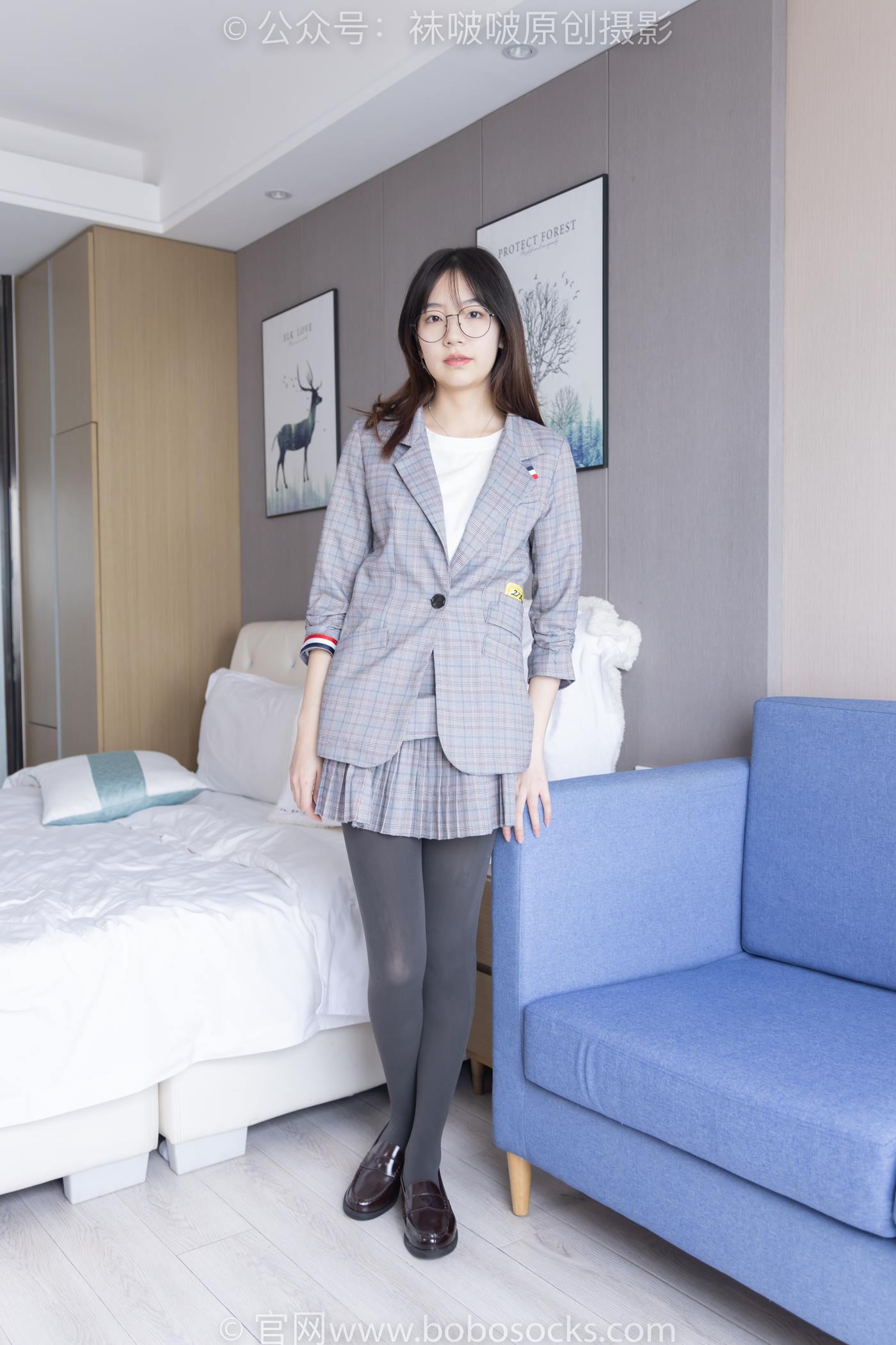 图片[18]-[BoBoSocks袜啵啵]NO.210 小甜豆-皮鞋、厚灰丝、ol装[140P] – 速更版-美库