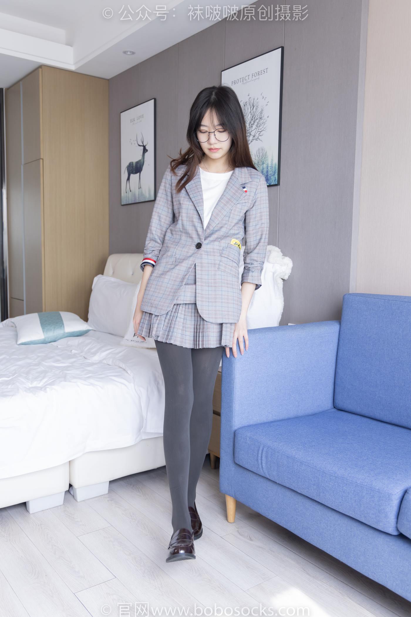 图片[19]-[BoBoSocks袜啵啵]NO.210 小甜豆-皮鞋、厚灰丝、ol装[140P] – 速更版-美库