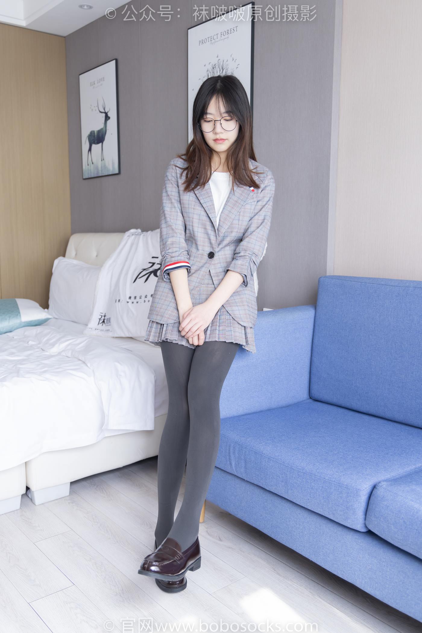 图片[21]-[BoBoSocks袜啵啵]NO.210 小甜豆-皮鞋、厚灰丝、ol装[140P] – 速更版-美库