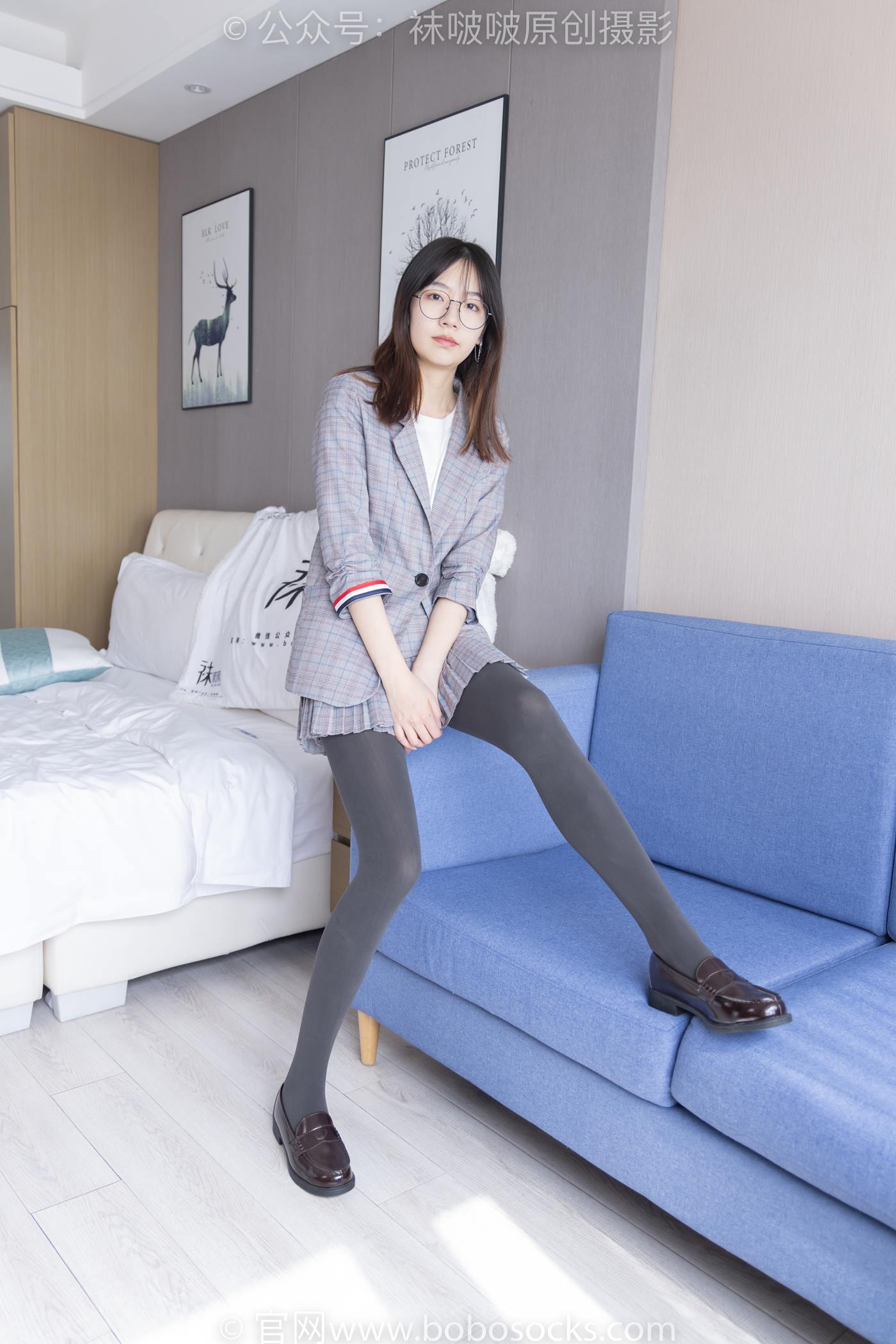 图片[23]-[BoBoSocks袜啵啵]NO.210 小甜豆-皮鞋、厚灰丝、ol装[140P] – 速更版-美库