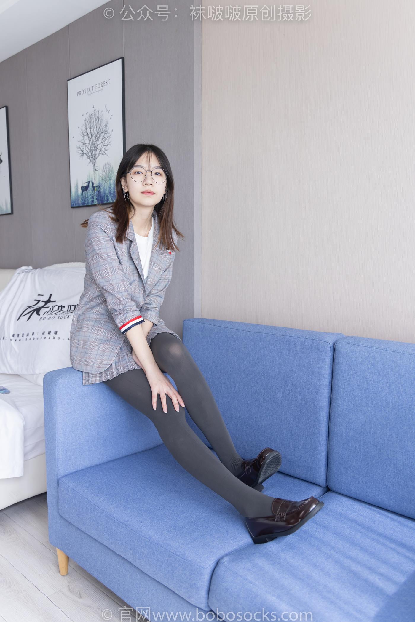 图片[26]-[BoBoSocks袜啵啵]NO.210 小甜豆-皮鞋、厚灰丝、ol装[140P] – 速更版-美库