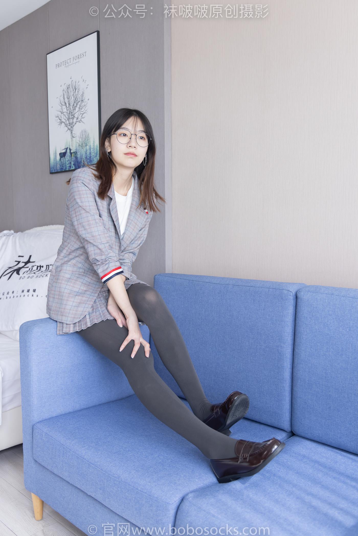 图片[27]-[BoBoSocks袜啵啵]NO.210 小甜豆-皮鞋、厚灰丝、ol装[140P] – 速更版-美库