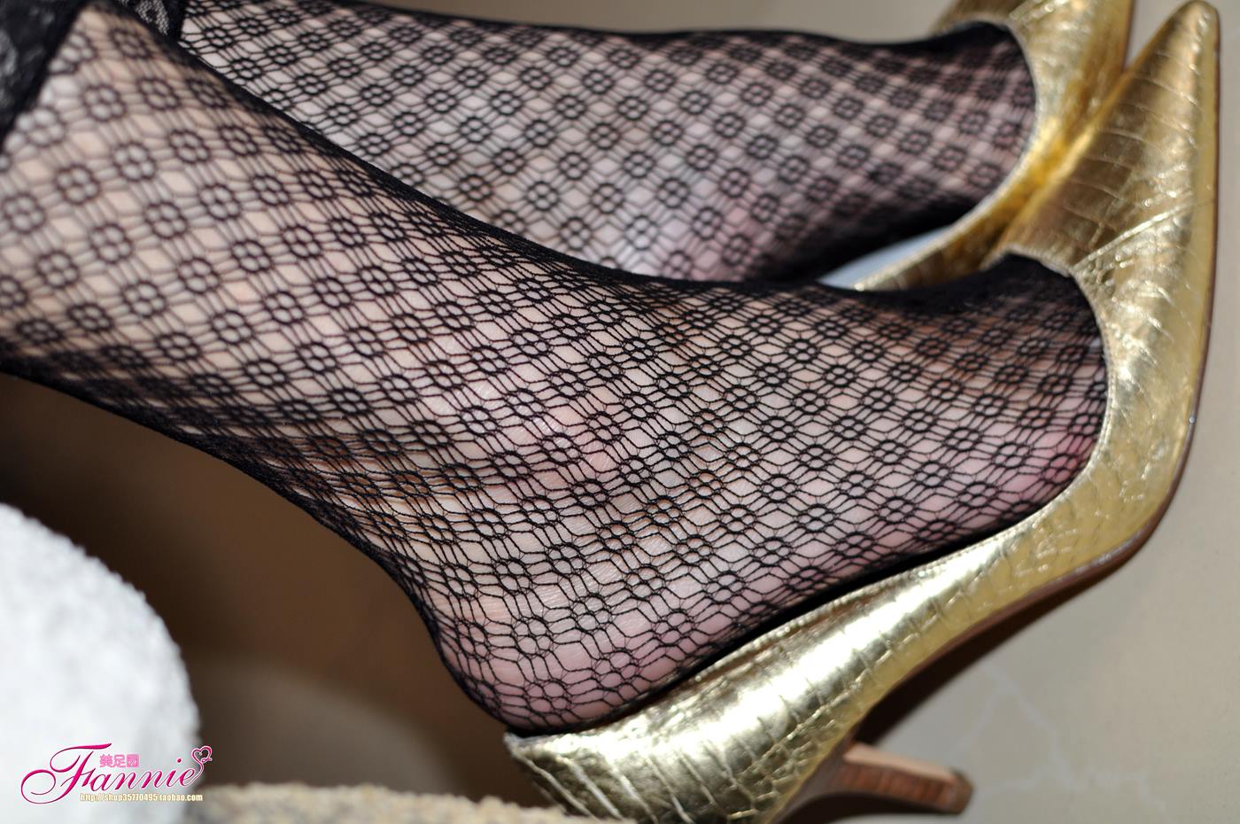 图片[67]-Fannie芬妮每足园 No.023 暗香（金色船袜黑网丝）[69P] – 速更版-美库