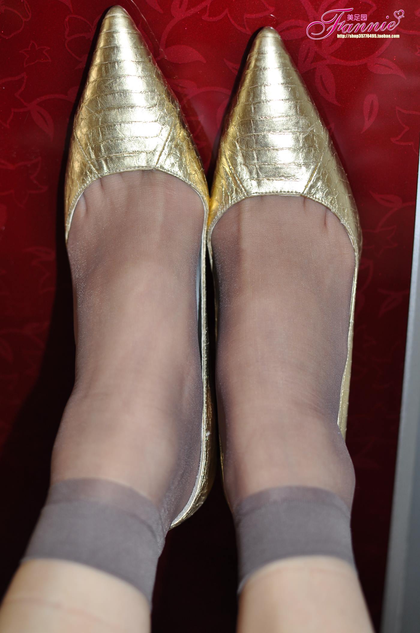 图片[13]-Fannie芬妮每足园 No.024 暗香（金色船鞋灰丝）[81P] – 速更版-美库