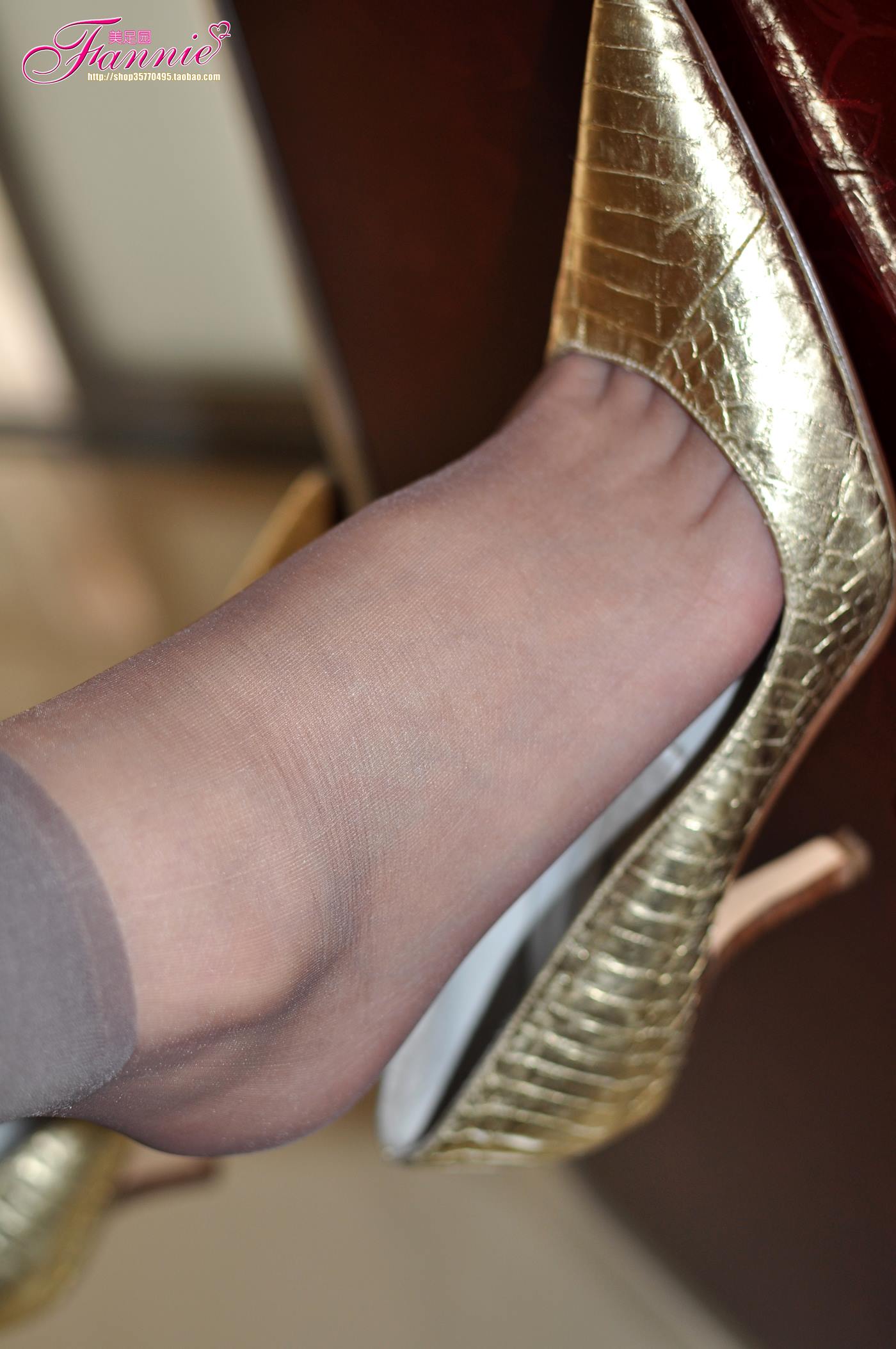 图片[18]-Fannie芬妮每足园 No.024 暗香（金色船鞋灰丝）[81P] – 速更版-美库