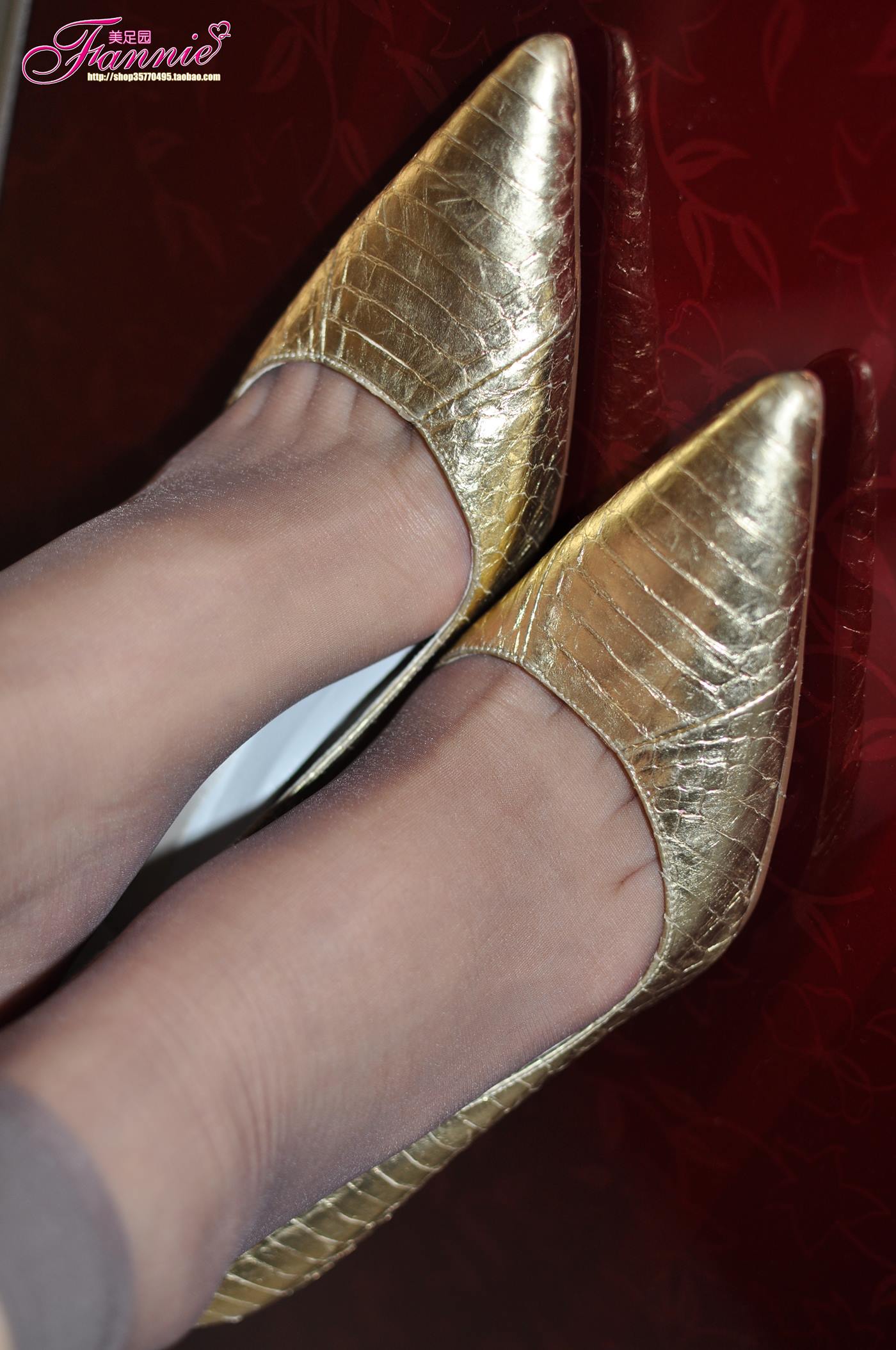 图片[24]-Fannie芬妮每足园 No.024 暗香（金色船鞋灰丝）[81P] – 速更版-美库