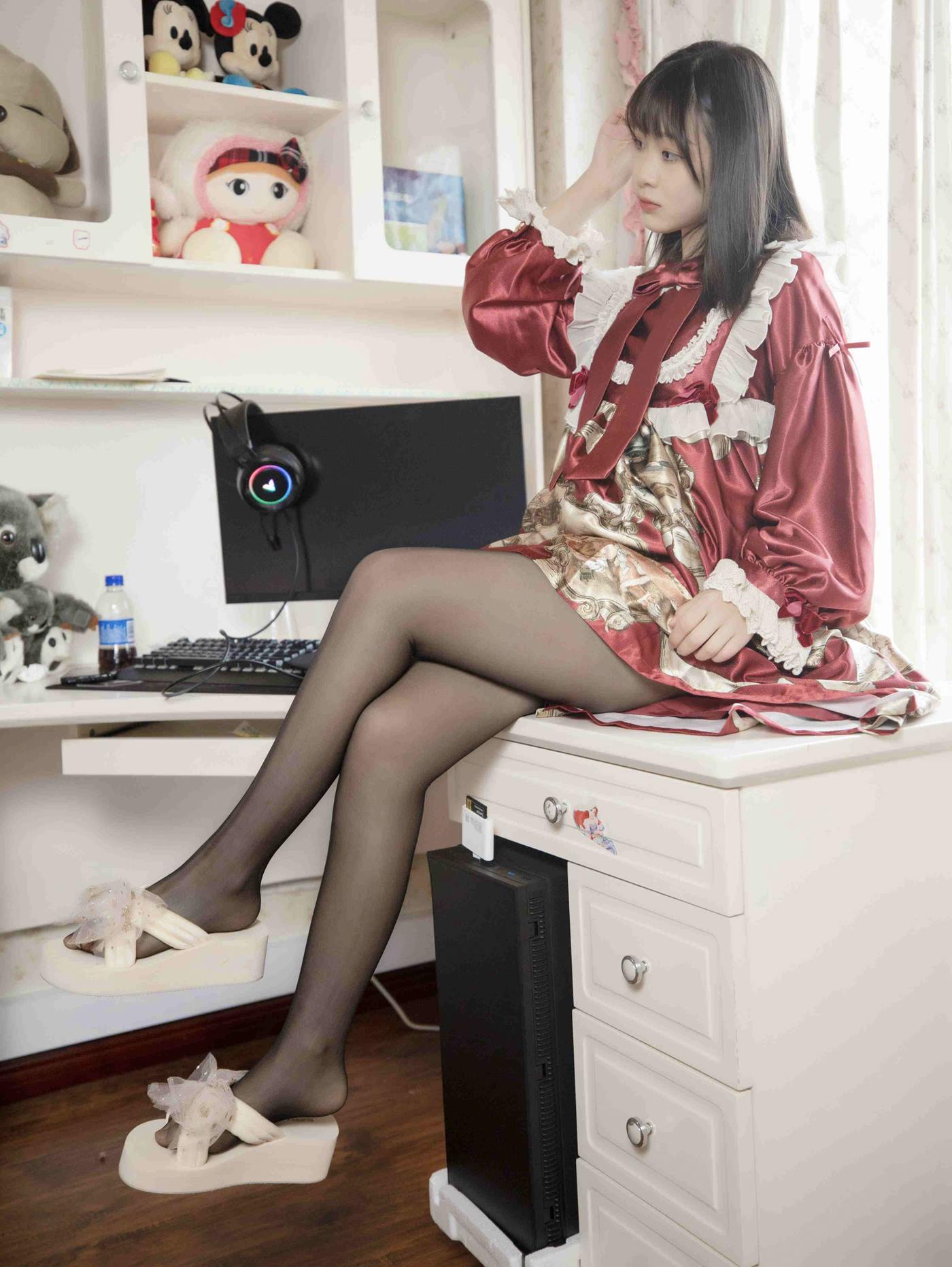 图片[22]-幻琪琪  – 红色Lolita 黑丝[47P] – 速更版-美库