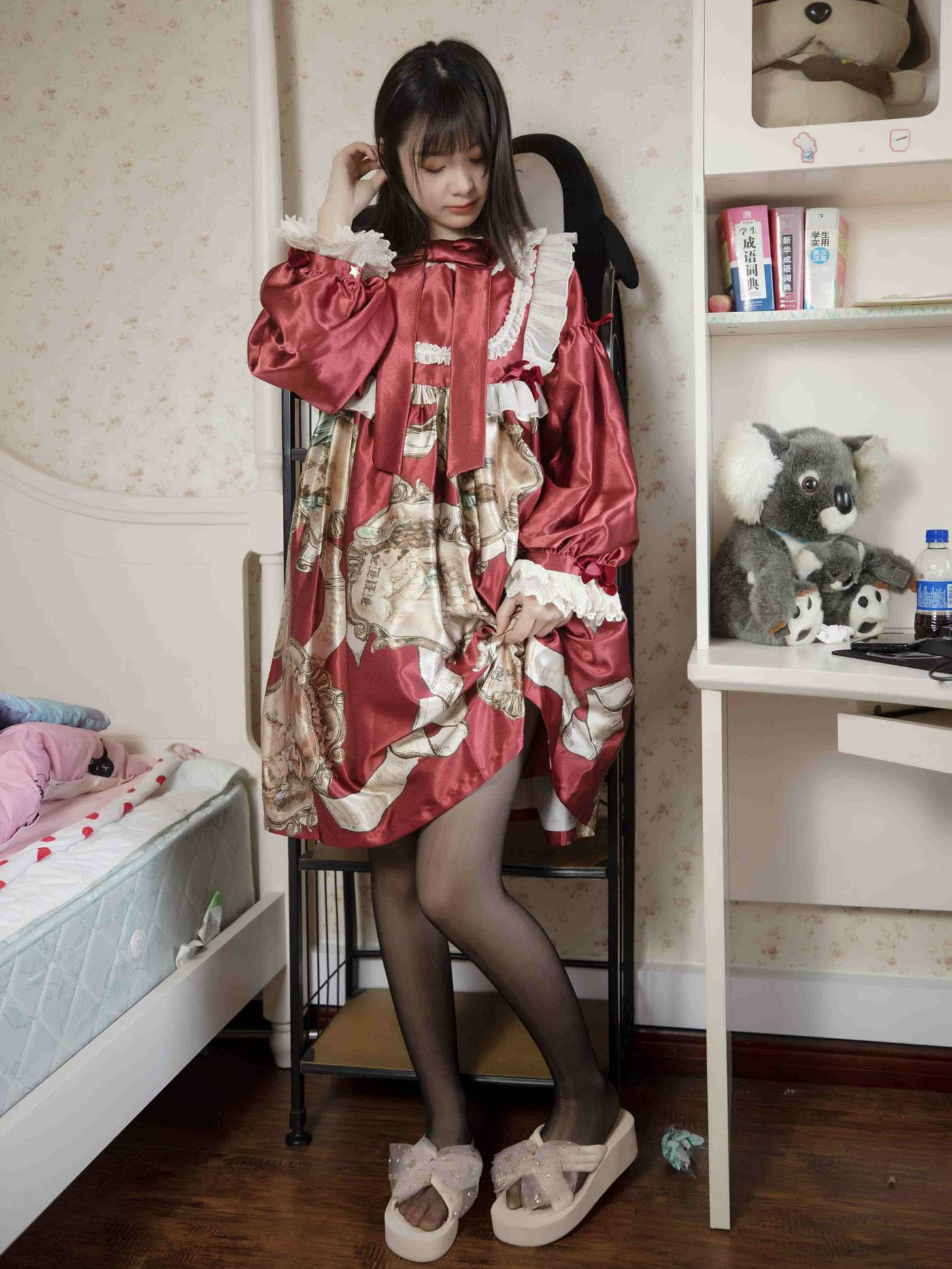 图片[23]-幻琪琪  – 红色Lolita 黑丝[47P] – 速更版-美库