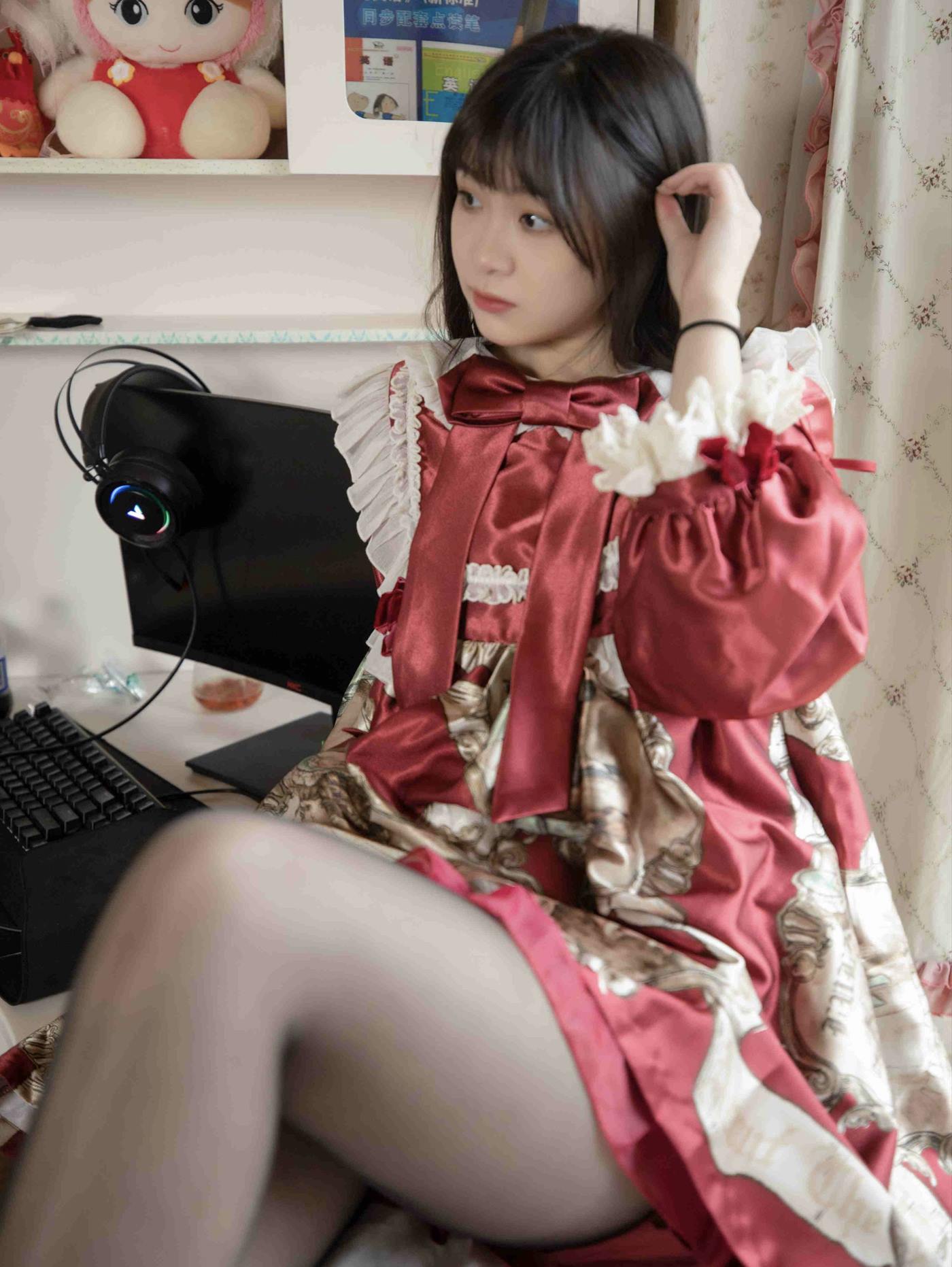 图片[30]-幻琪琪  – 红色Lolita 黑丝[47P] – 速更版-美库