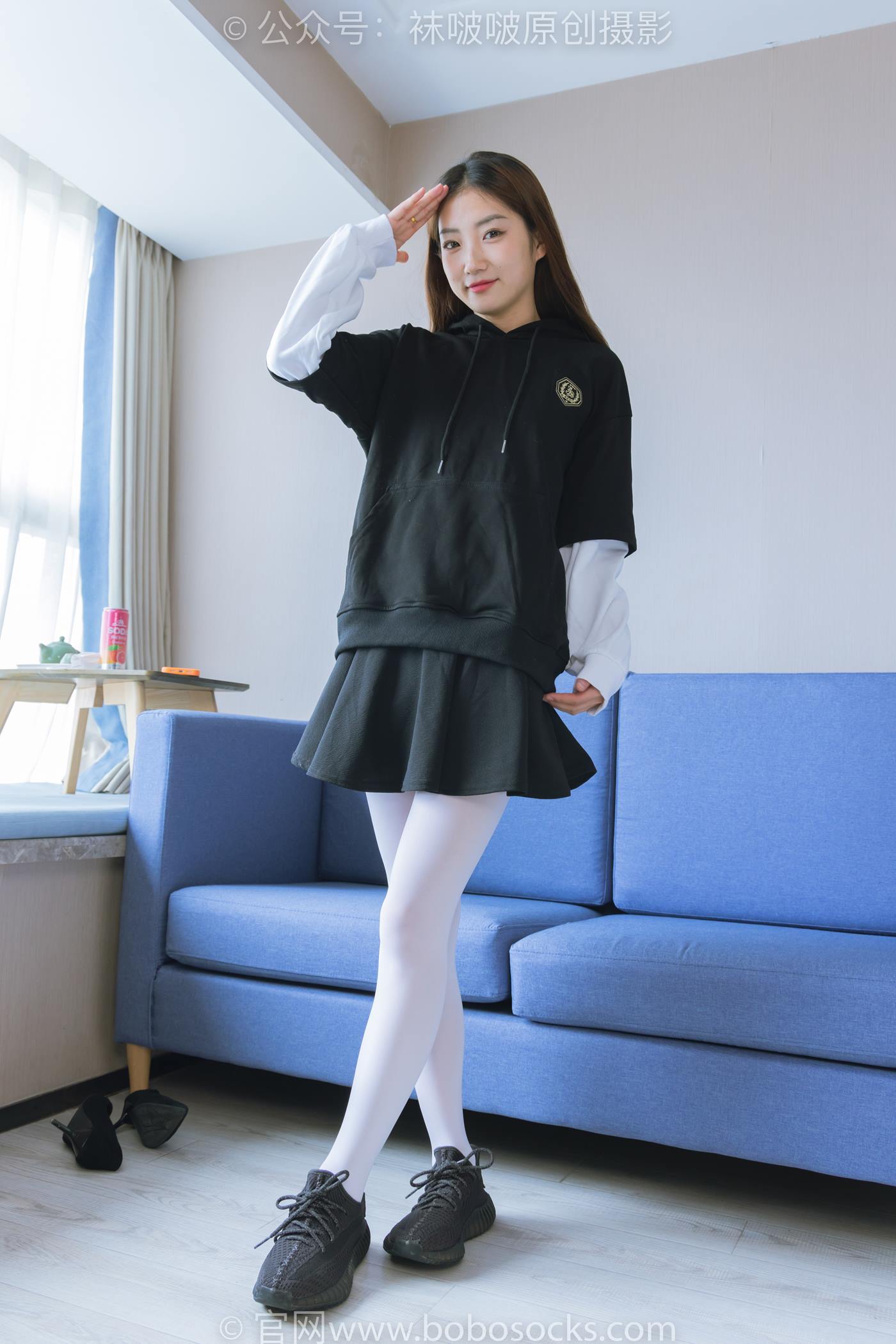 图片[15]-[BoBoSocks袜啵啵]NO.214 小沫-黑色运动鞋、厚白丝[142P] – 速更版-美库