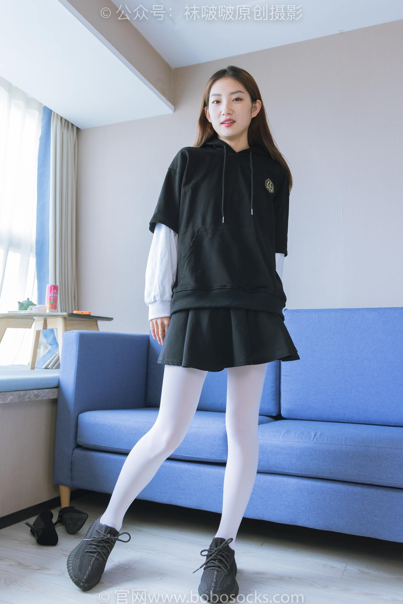 图片[16]-[BoBoSocks袜啵啵]NO.214 小沫-黑色运动鞋、厚白丝[142P] – 速更版-美库