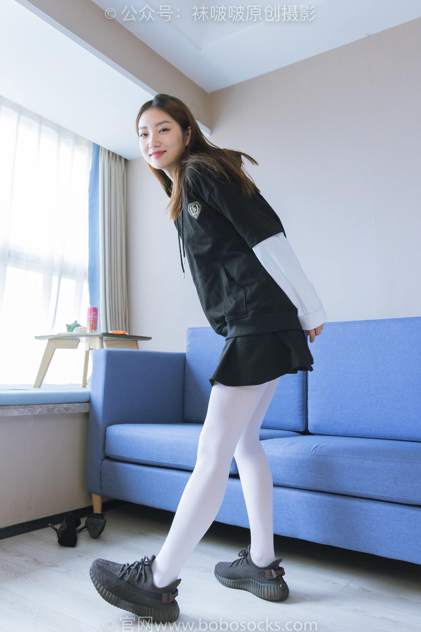 图片[19]-[BoBoSocks袜啵啵]NO.214 小沫-黑色运动鞋、厚白丝[142P] – 速更版-美库