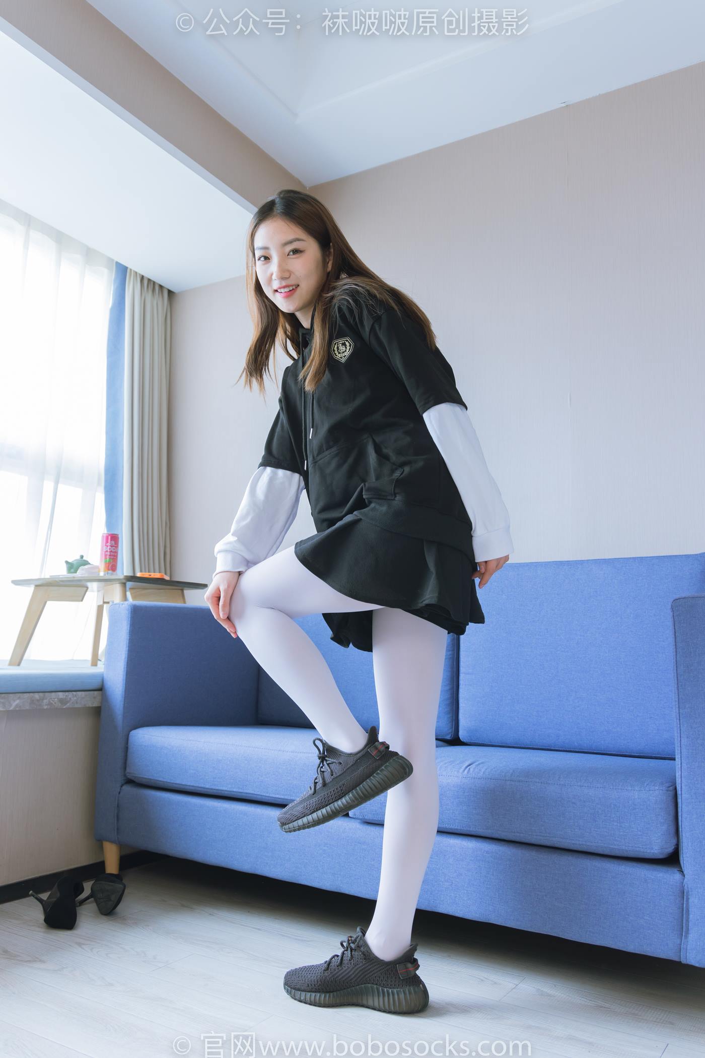 图片[20]-[BoBoSocks袜啵啵]NO.214 小沫-黑色运动鞋、厚白丝[142P] – 速更版-美库