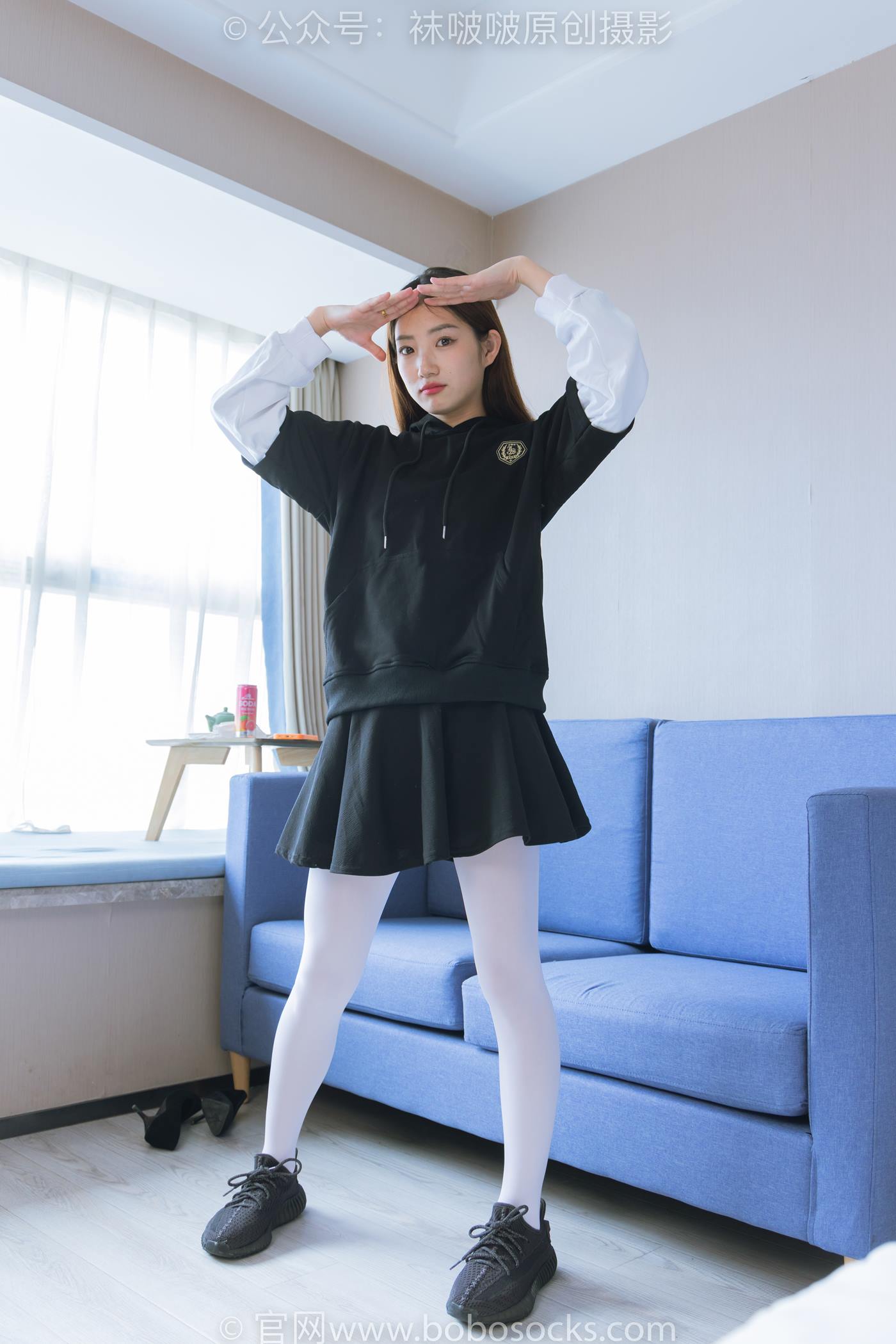 图片[21]-[BoBoSocks袜啵啵]NO.214 小沫-黑色运动鞋、厚白丝[142P] – 速更版-美库