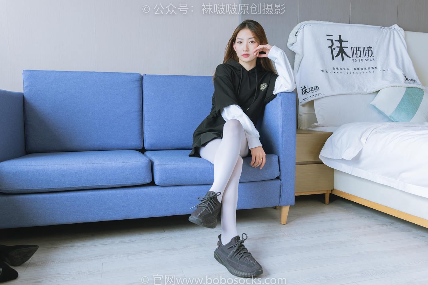 图片[23]-[BoBoSocks袜啵啵]NO.214 小沫-黑色运动鞋、厚白丝[142P] – 速更版-美库