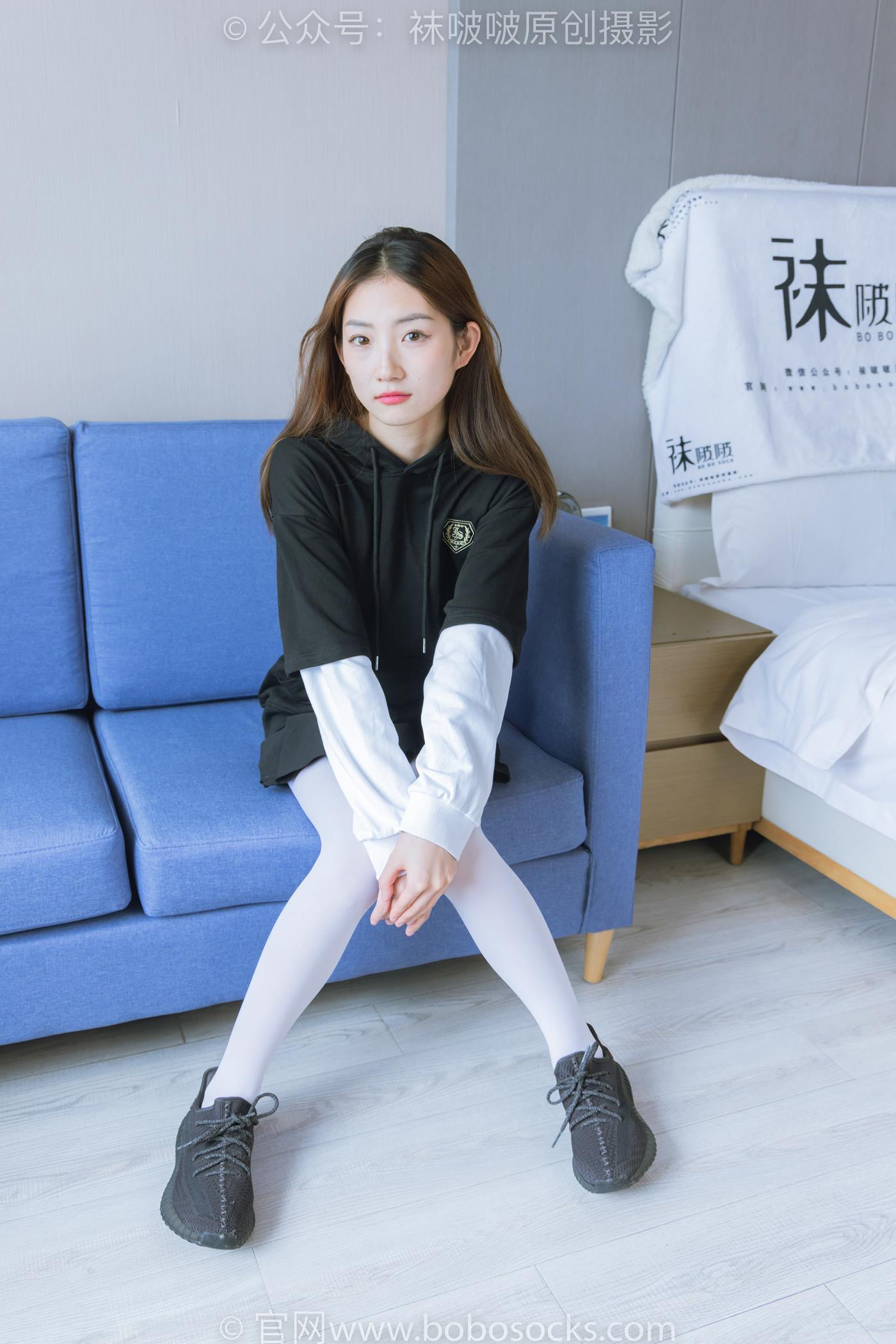 图片[28]-[BoBoSocks袜啵啵]NO.214 小沫-黑色运动鞋、厚白丝[142P] – 速更版-美库