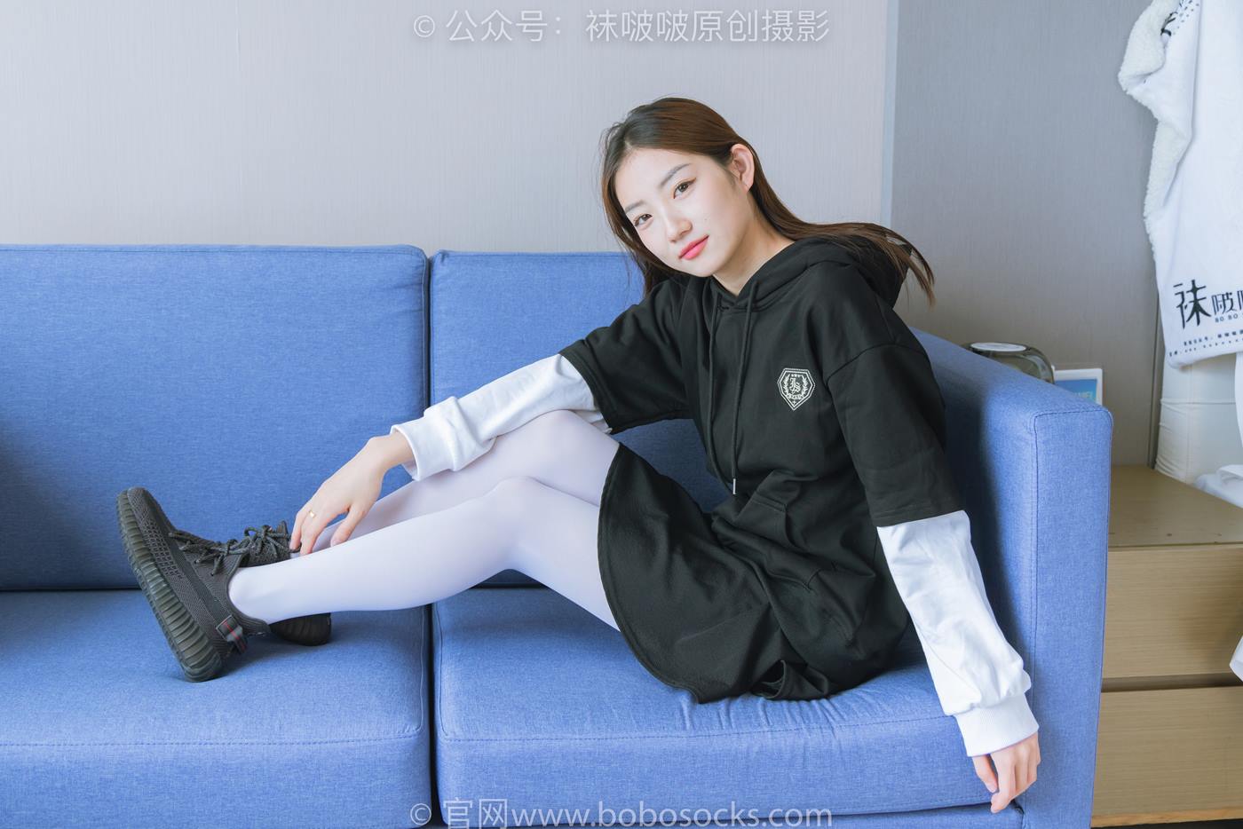 图片[29]-[BoBoSocks袜啵啵]NO.214 小沫-黑色运动鞋、厚白丝[142P] – 速更版-美库