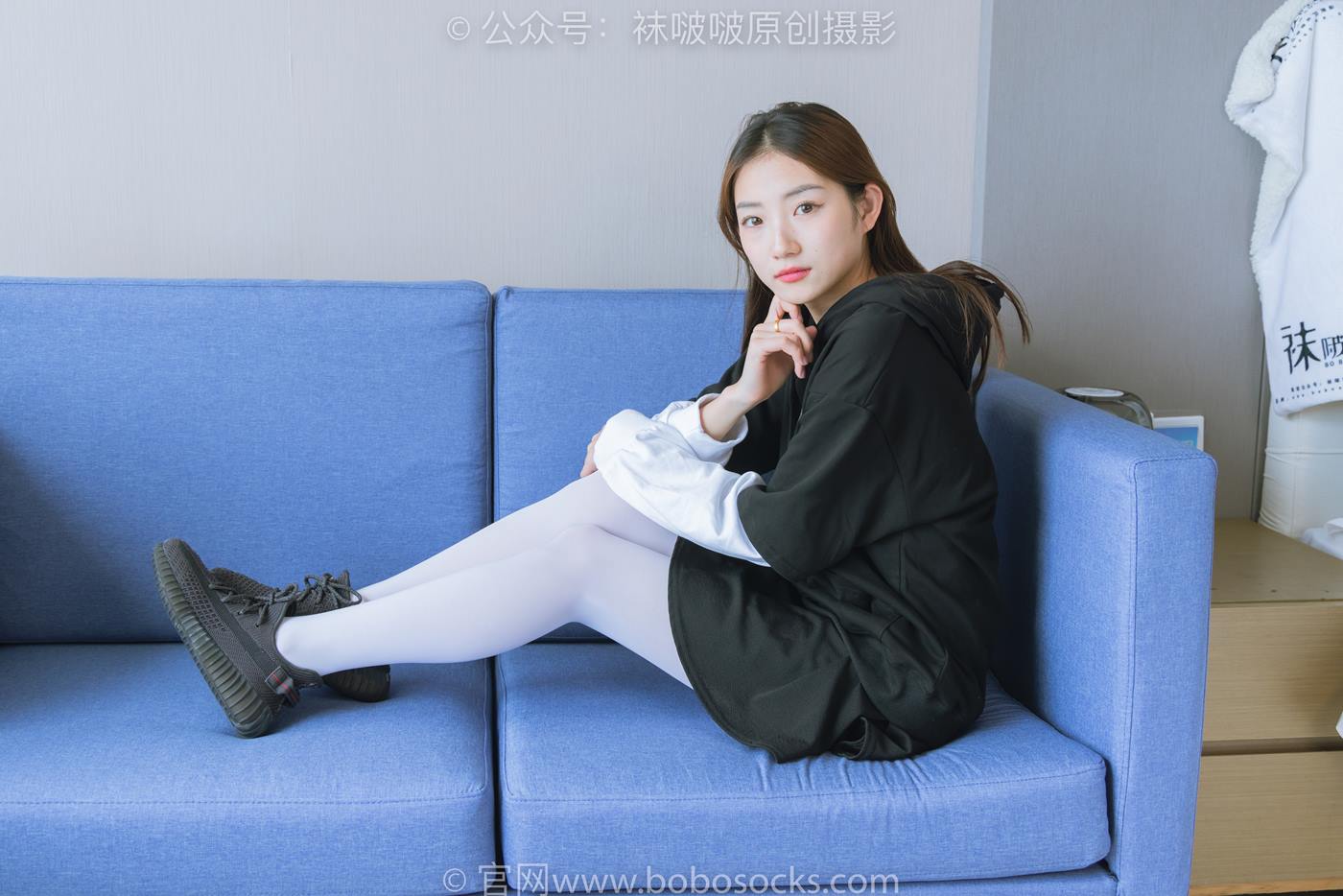 图片[30]-[BoBoSocks袜啵啵]NO.214 小沫-黑色运动鞋、厚白丝[142P] – 速更版-美库