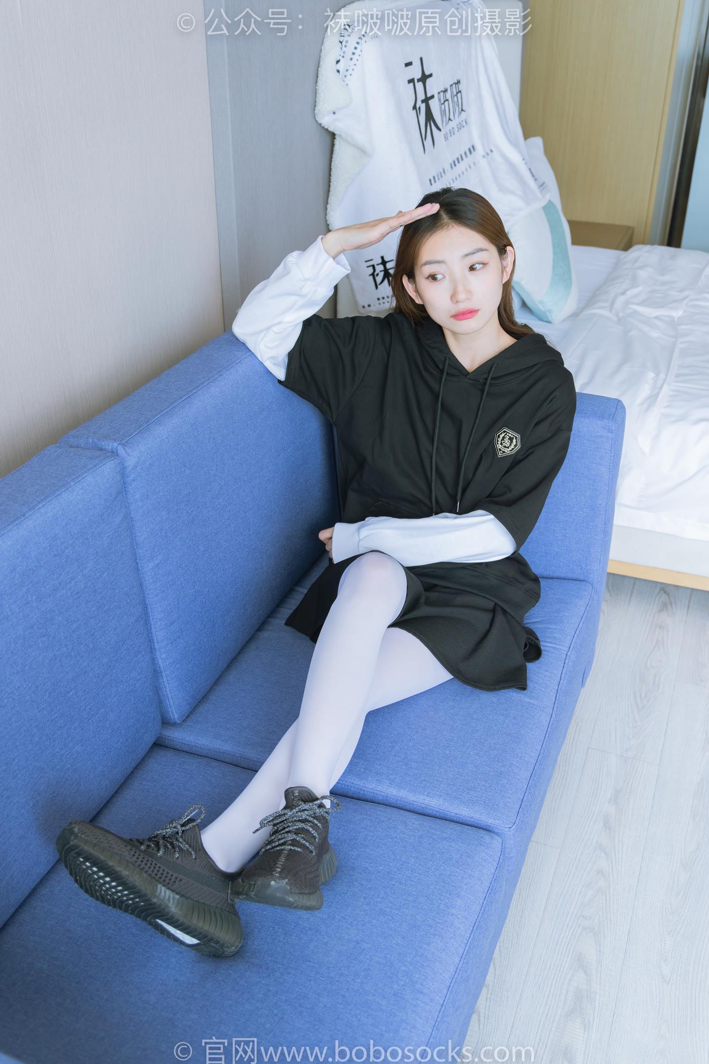 图片[32]-[BoBoSocks袜啵啵]NO.214 小沫-黑色运动鞋、厚白丝[142P] – 速更版-美库