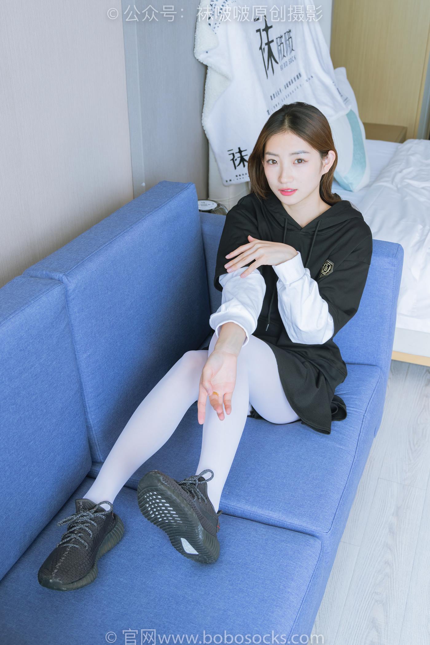 图片[34]-[BoBoSocks袜啵啵]NO.214 小沫-黑色运动鞋、厚白丝[142P] – 速更版-美库