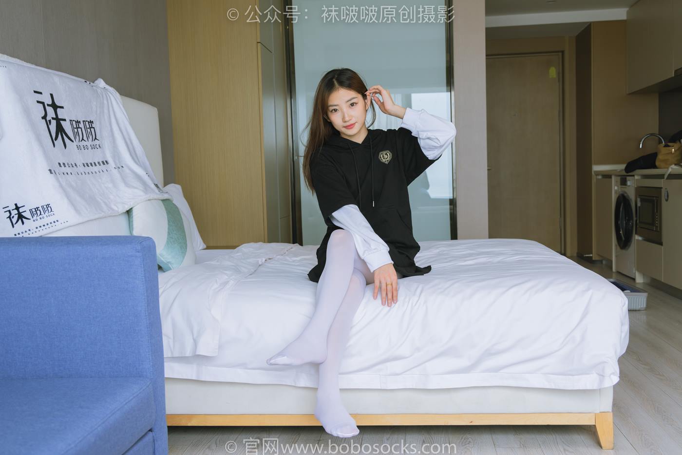 图片[59]-[BoBoSocks袜啵啵]NO.214 小沫-黑色运动鞋、厚白丝[142P] – 速更版-美库