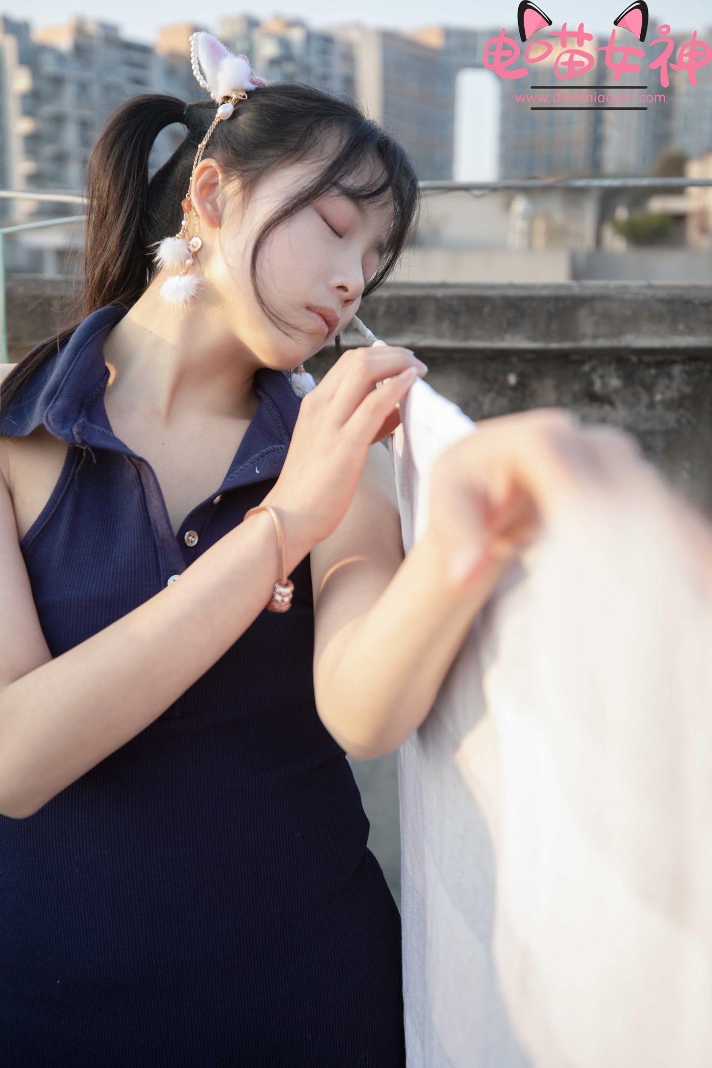 图片[40]-电喵女神 NO.007 灵唯 天台[54P] – 速更版-美库